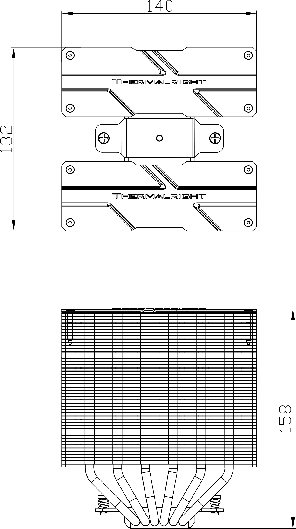 Thermalright охладител CPU Cooler Peerless Assassin 140 White - Dual-Tower - LGA1851/LGA1700/AM5