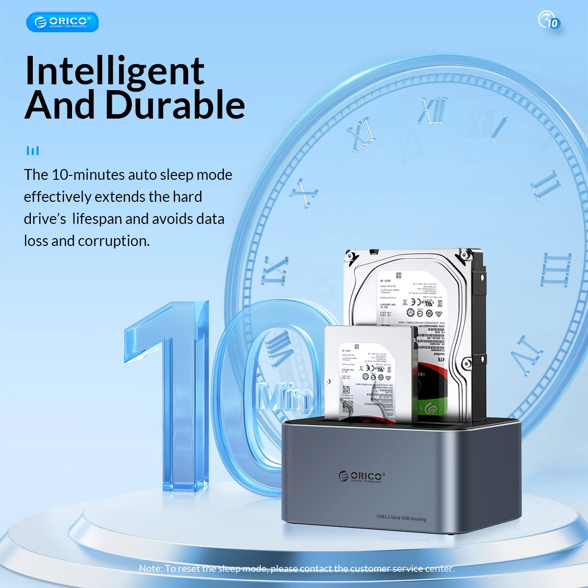 Orico докинг станция Storage - HDD/SSD Dock - 2 BAY Offline Clone 2.5/3.5 USB-C/USB-A - 6626C3-C-V1