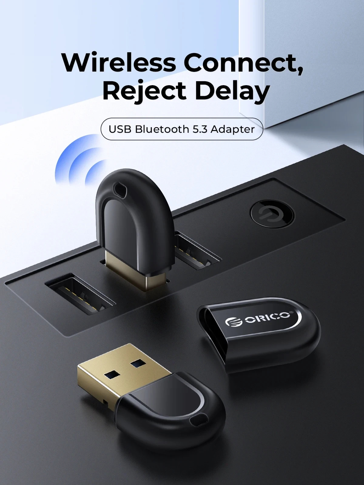 Orico блутут адаптер Bluetooth 5.3 USB adapter, black - BTA-53-BK