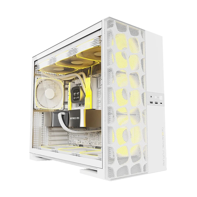 Geometric Future кутия Case EATX - Model 5 Vent White - 5 x 140 mm aRGB fans included
