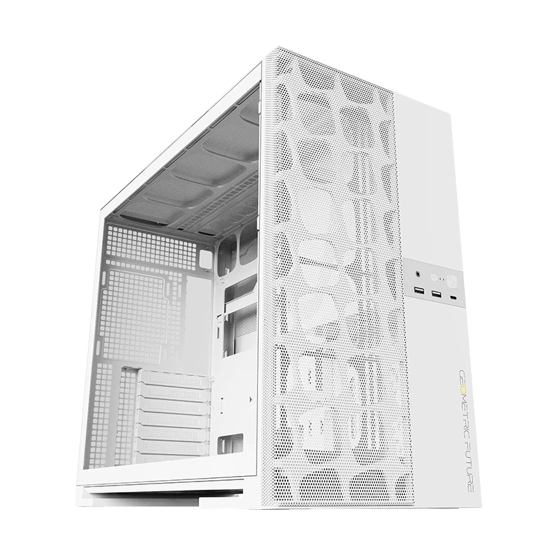 Geometric Future кутия Case EATX - Model 5 Vent White - 5 x 140 mm aRGB fans included