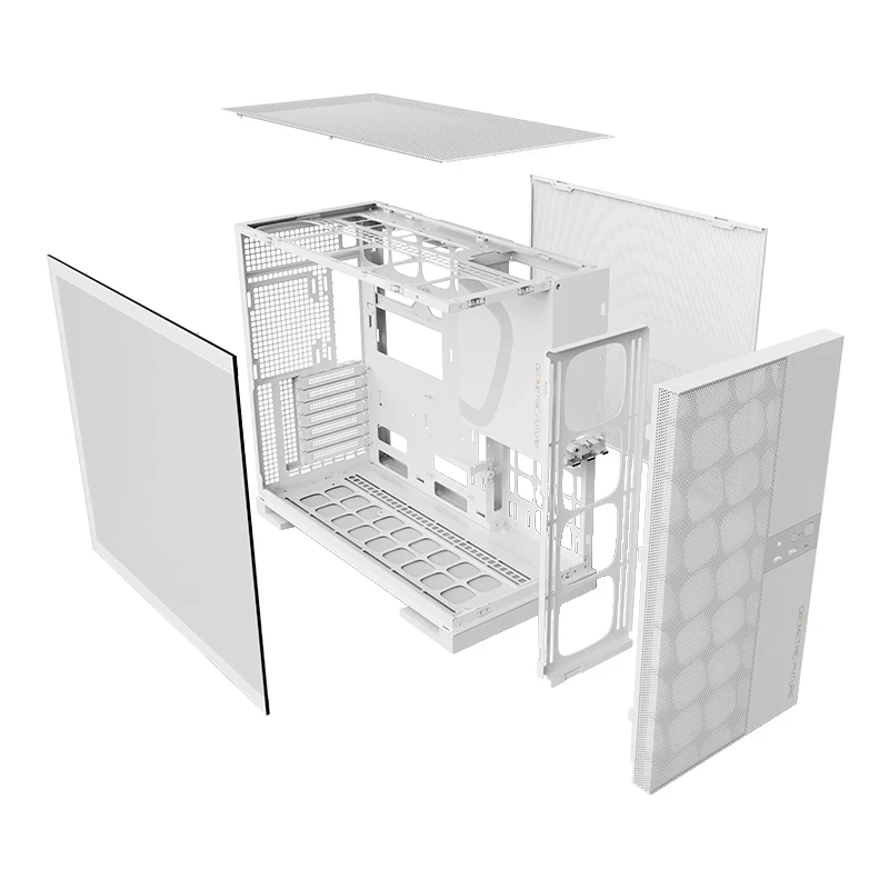 Geometric Future кутия Case EATX - Model 5 Vent White - 5 x 140 mm aRGB fans included