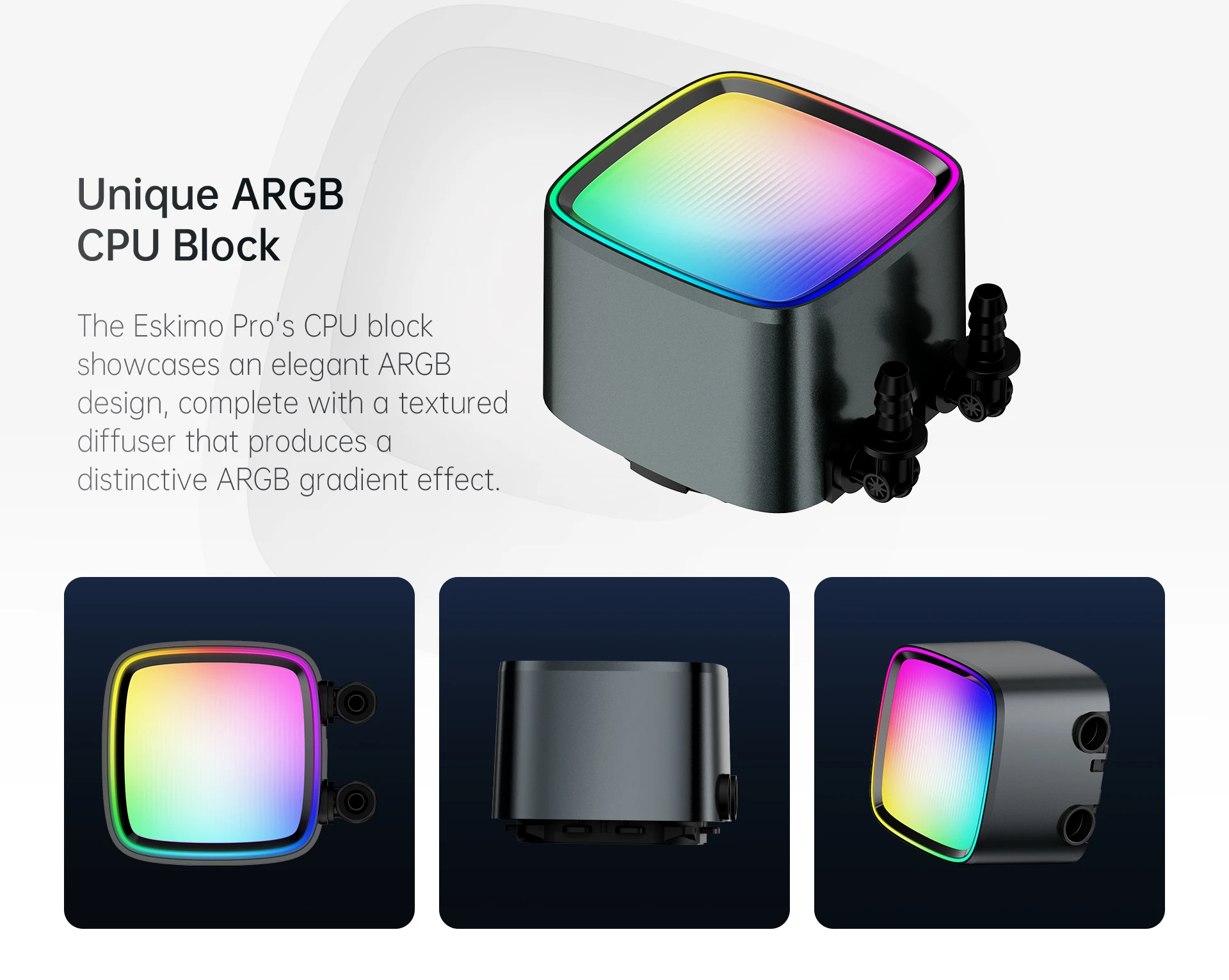 Geometric Future водно охлаждане Water Cooling - Eskimo Pro 360 White - Addressable RGB, LGA1851/AM5