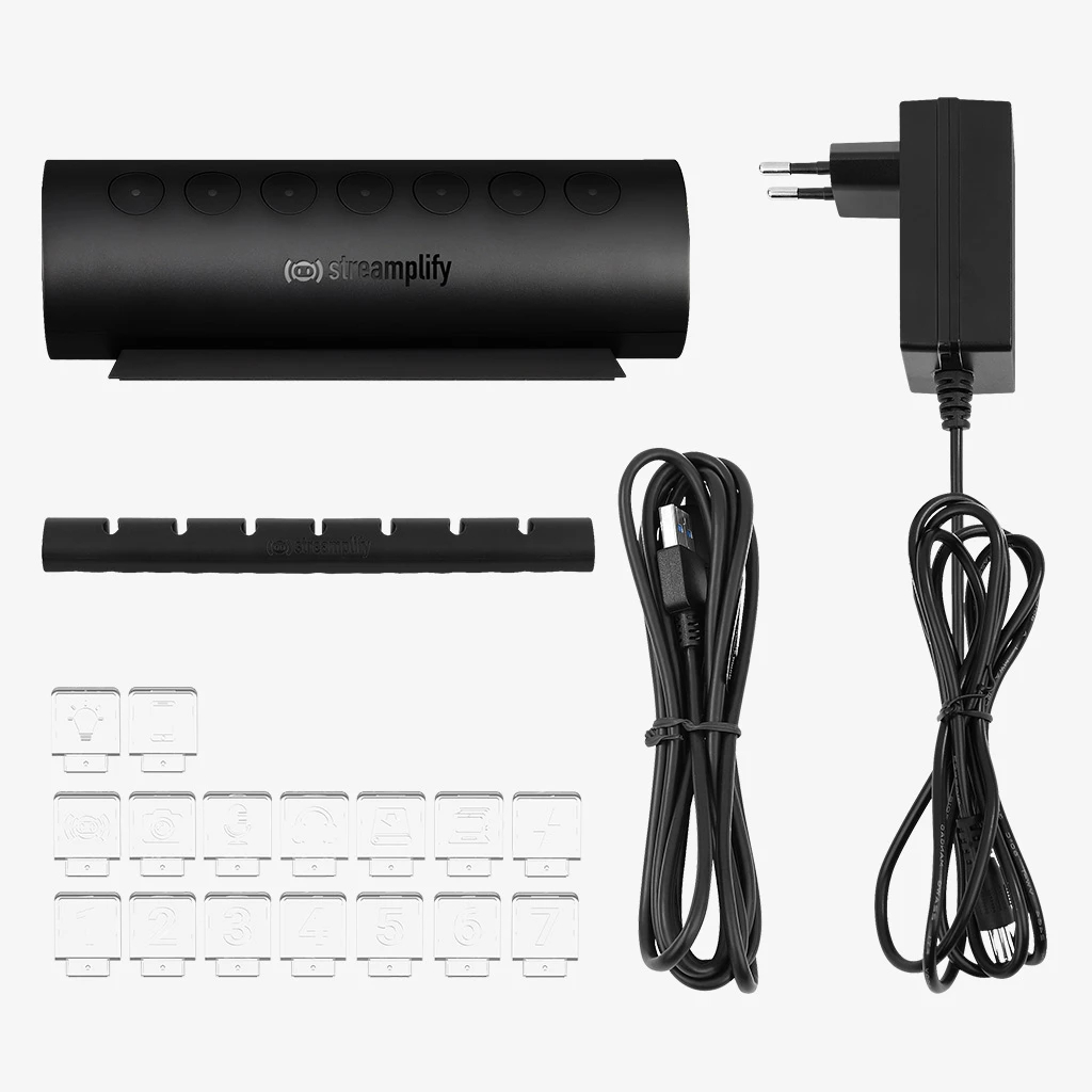 Streamplify стрийминг хъб/дек Streaming HUB CTRL 7 RGB - 7 x USB-A - SPUH-HC71217.11