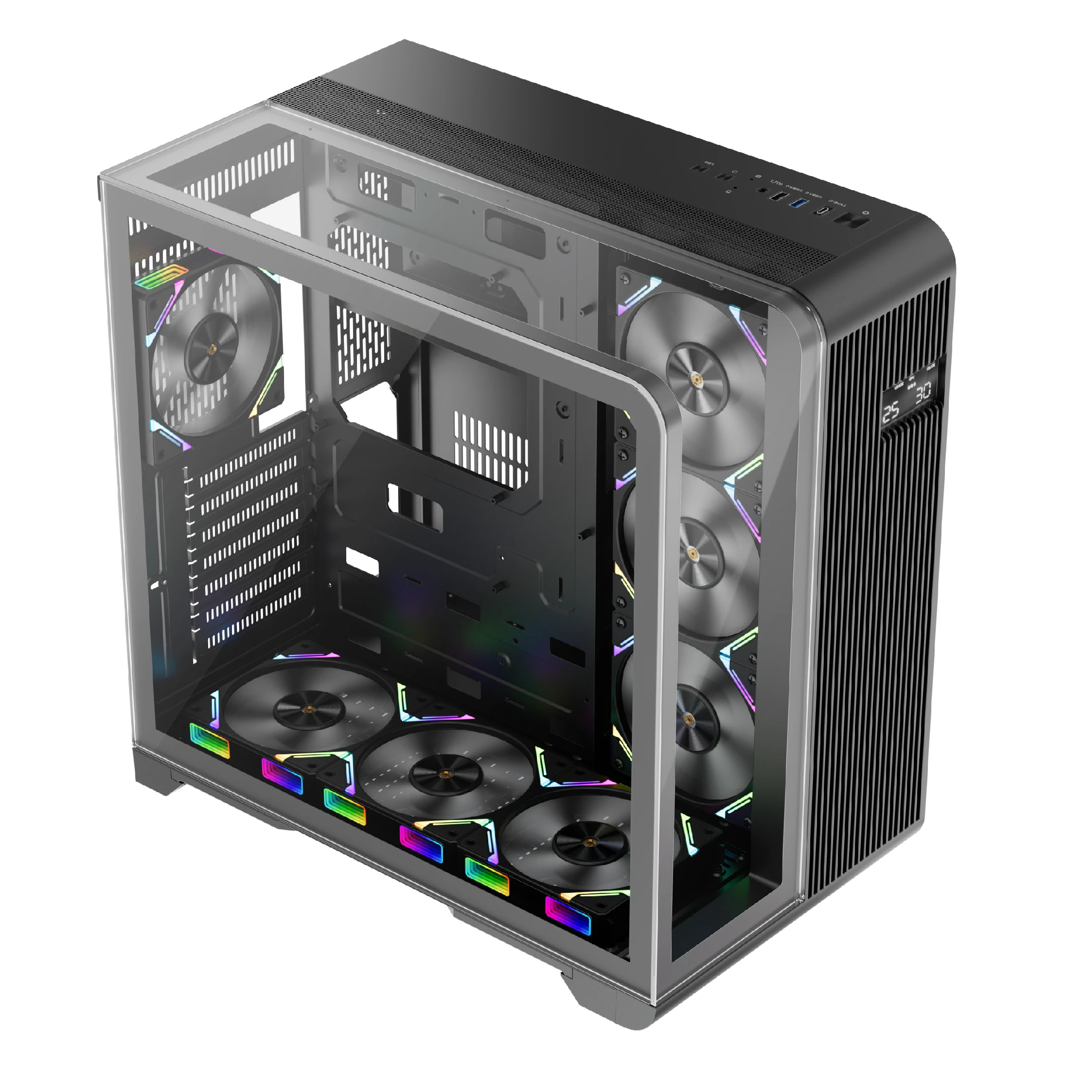1stPlayer кутия Case ATX - RT7 Black - LED display