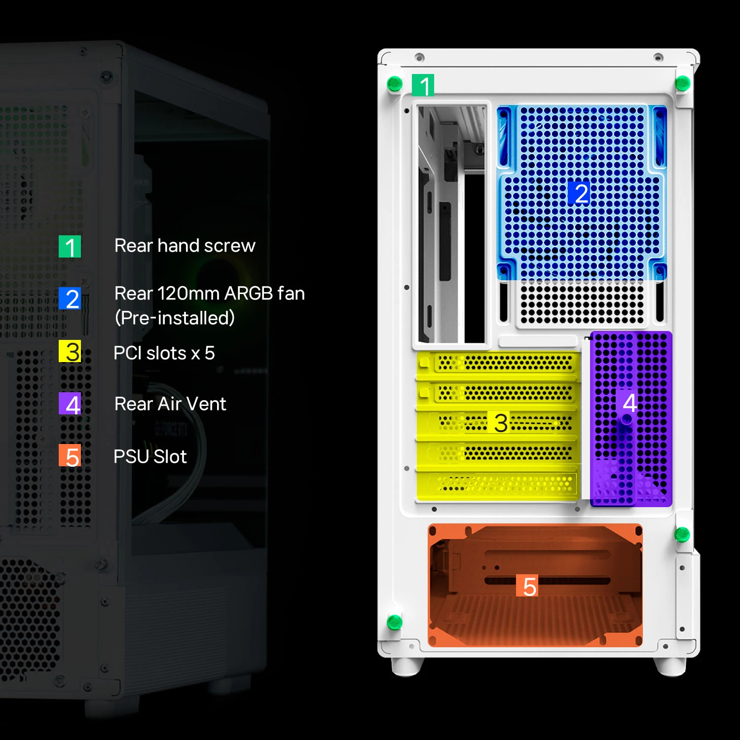 Zalman кутия Case mATX - P10 White