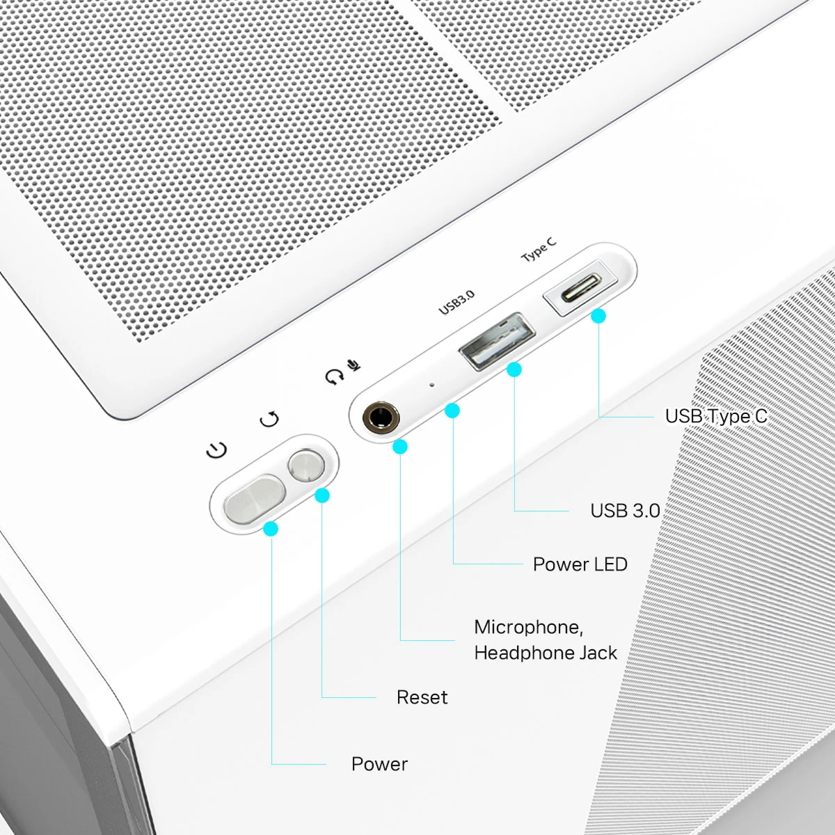 Zalman кутия Case mATX - P10 White