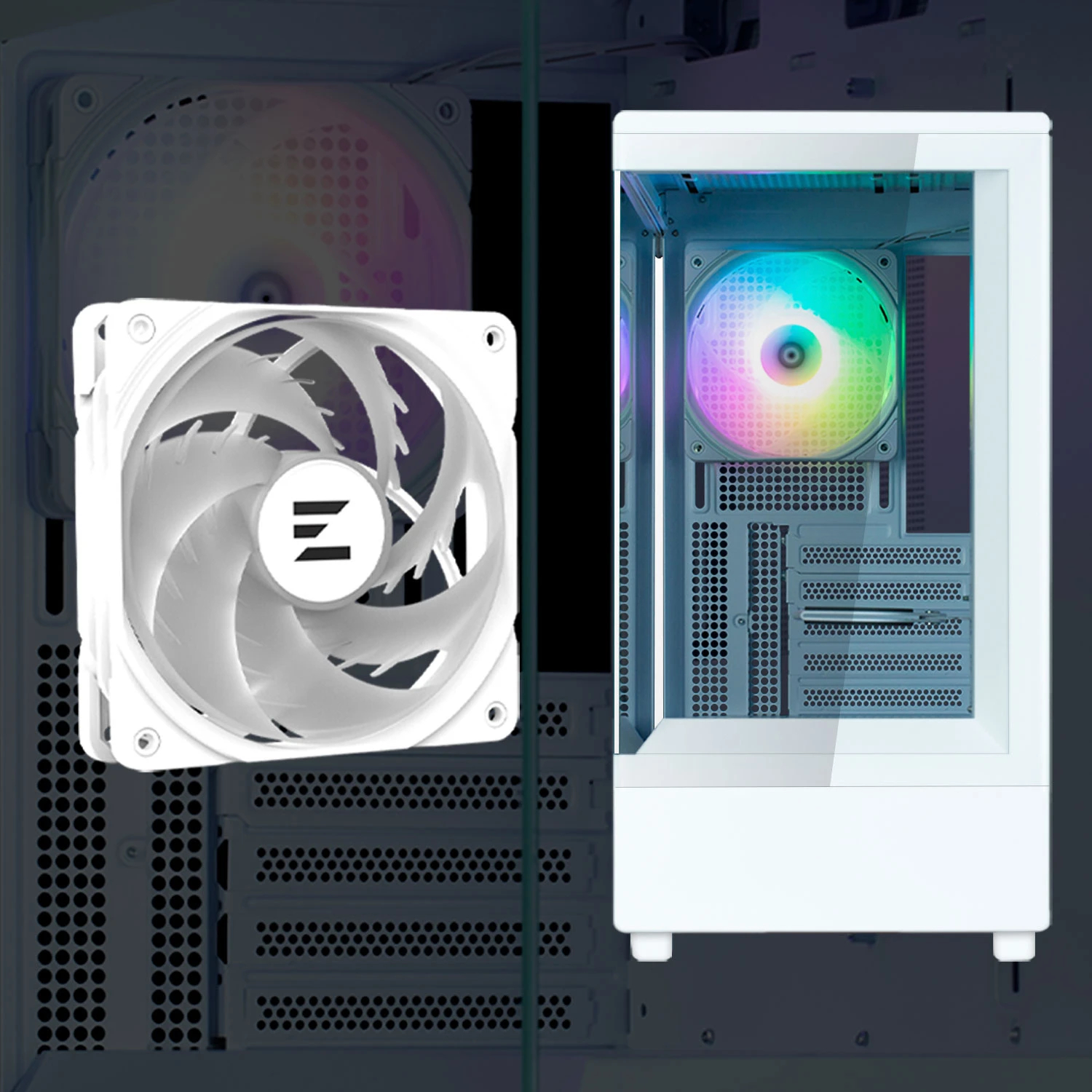Zalman кутия Case mATX - P10 White