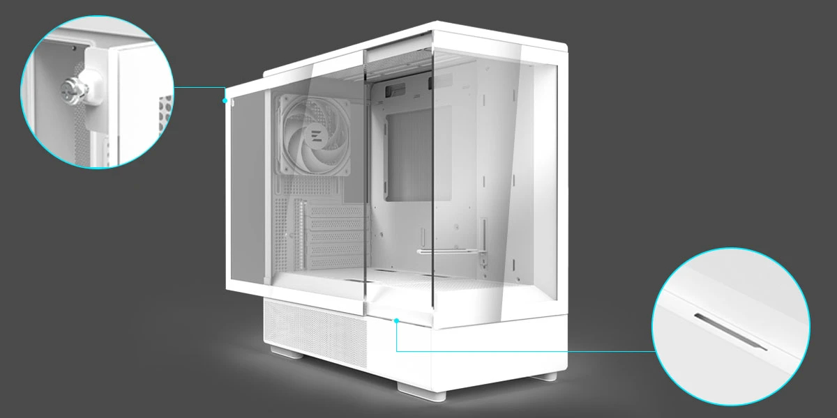 Zalman кутия Case mATX - P10 White