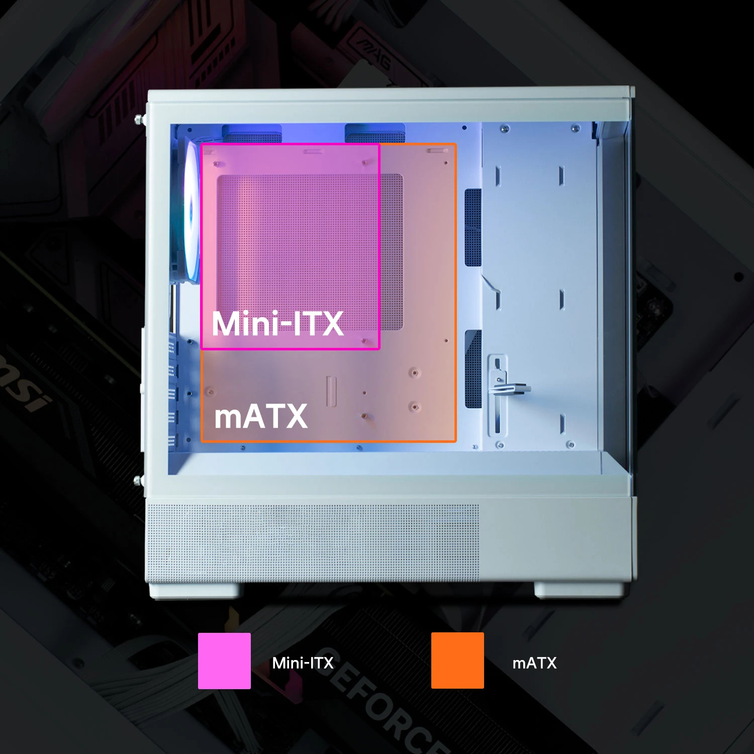 Zalman кутия Case mATX - P10 White