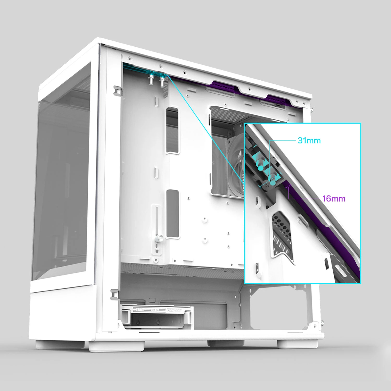 Zalman кутия Case mATX - P10 White