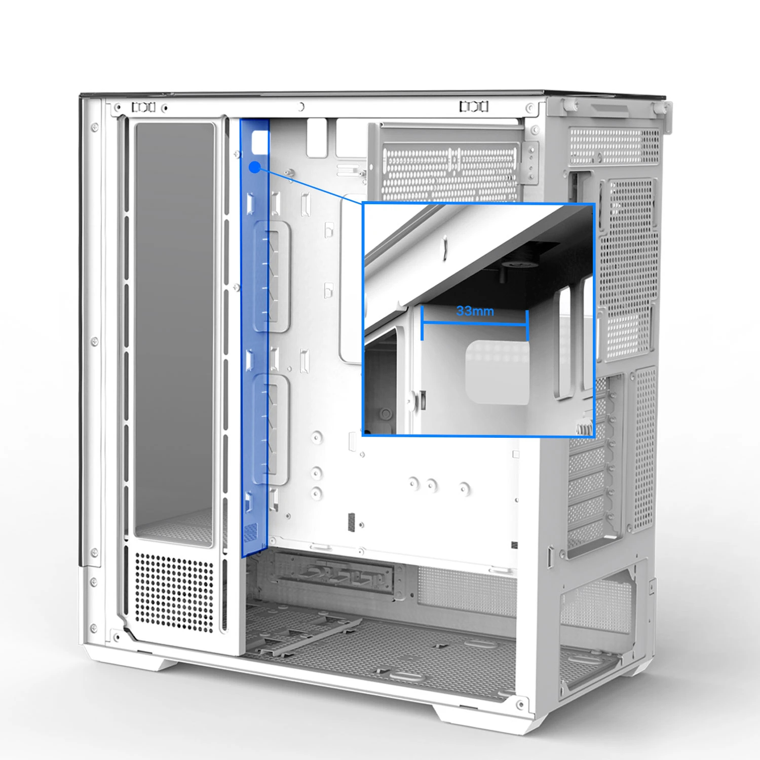 Zalman кутия Case ATX - P40 Prism White