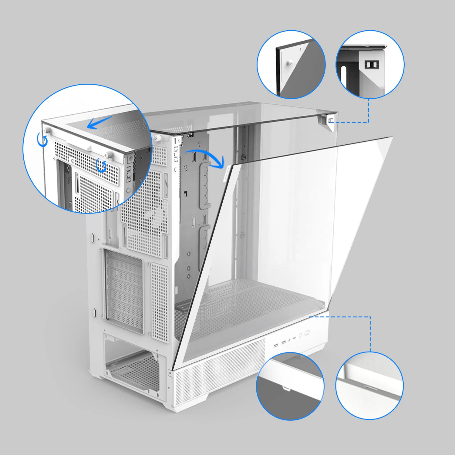 Zalman кутия Case ATX - P40 Prism White
