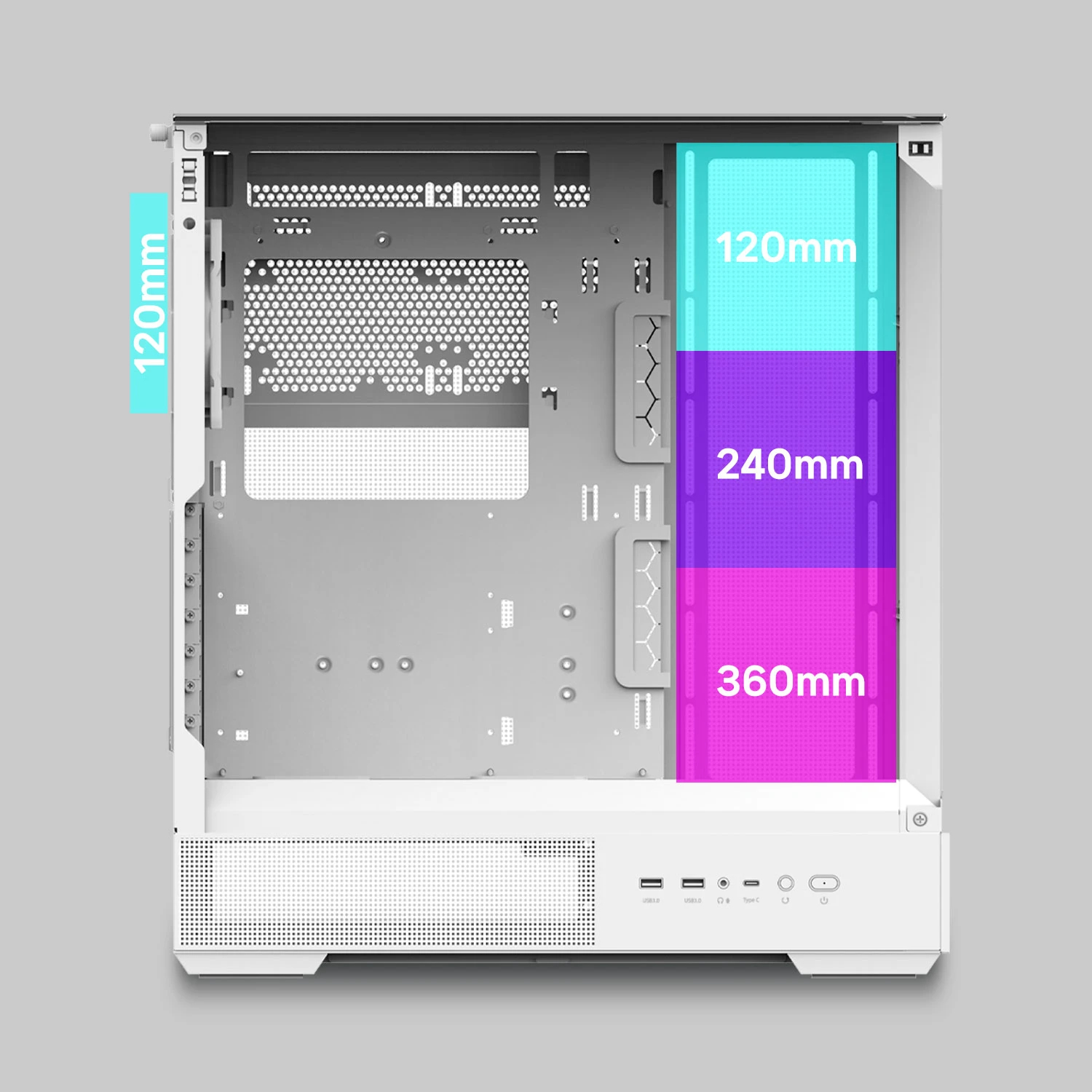 Zalman кутия Case ATX - P40 Prism White