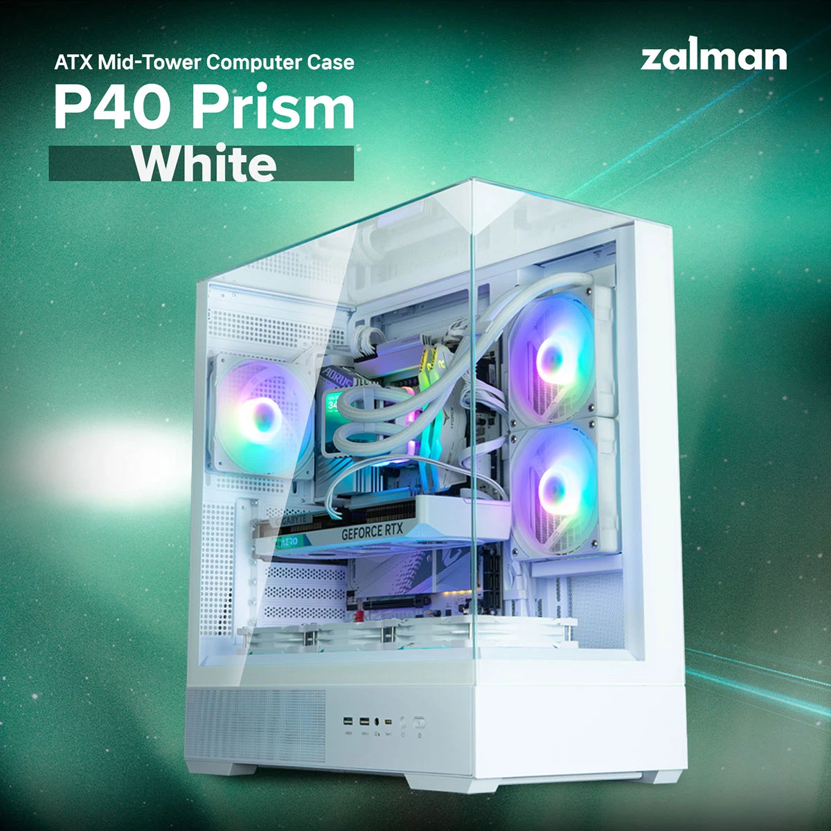Zalman кутия Case ATX - P40 Prism White