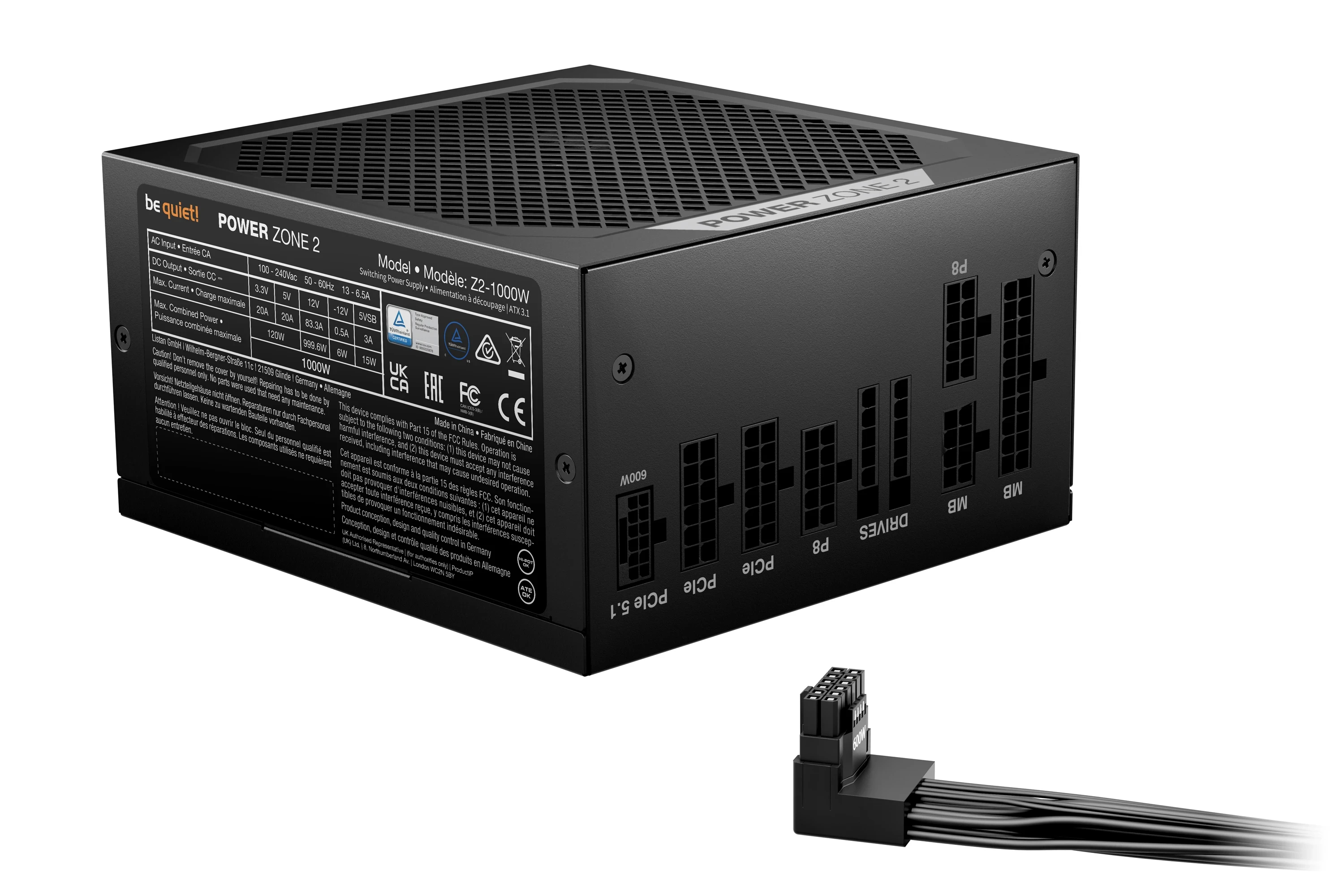 be quiet! захранване PSU ATX 3.1 Platinum - POWER ZONE 2 1000W