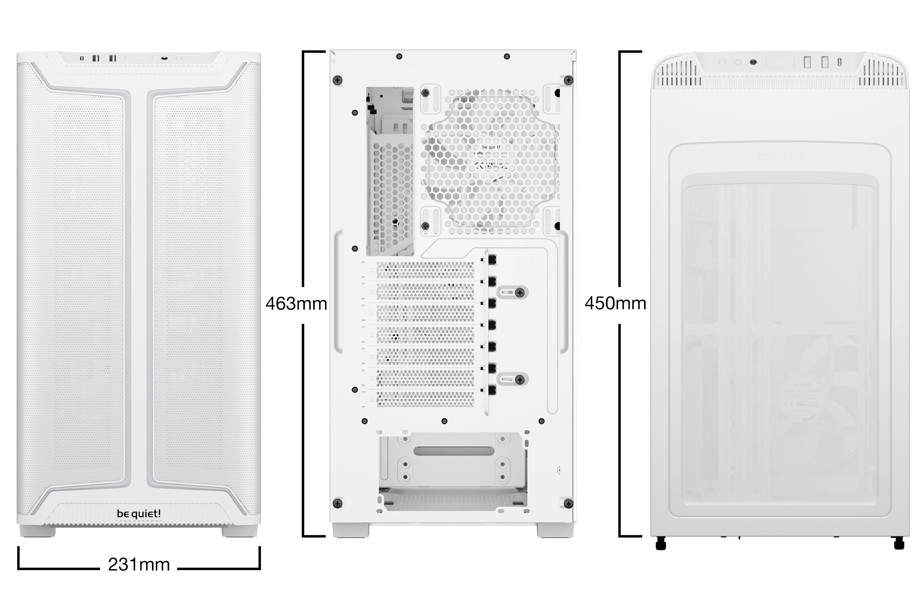 be quiet! кутия Case ATX - Pure Base 501 DX White