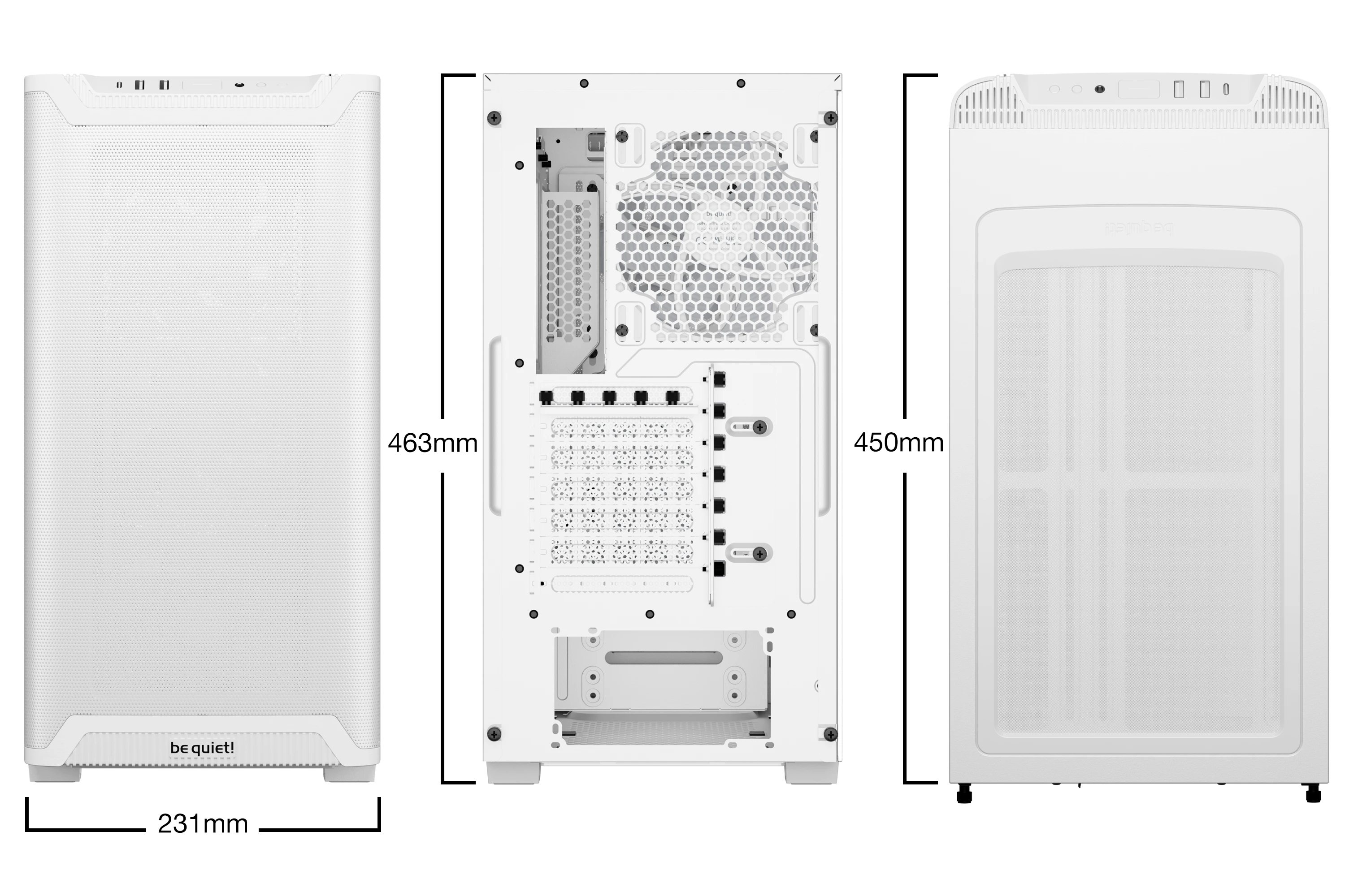 be quiet! кутия Case ATX - Pure Base 501 LX White