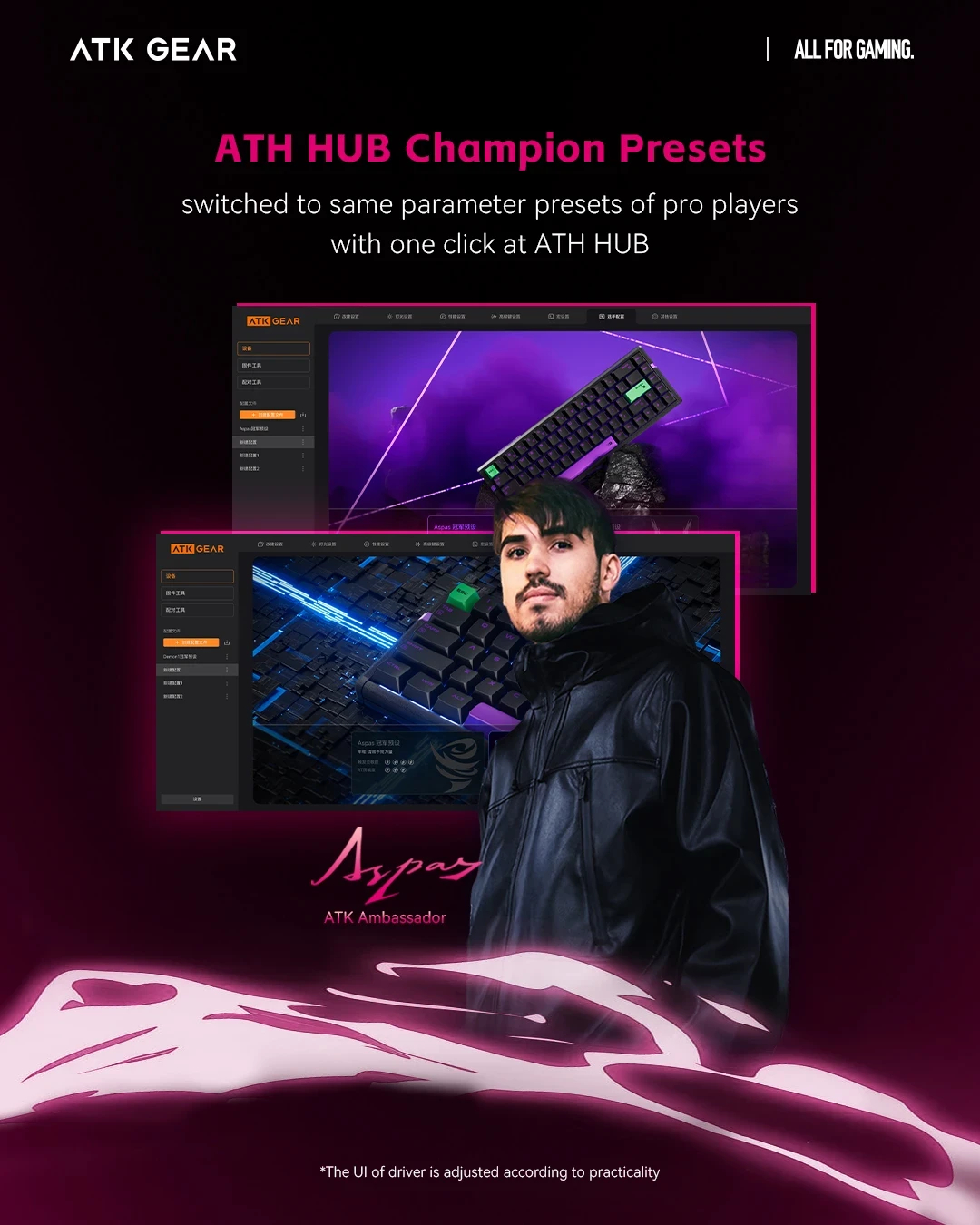 ATK професионална геймърска механична клавиатура Professional Gaming Mechanical Keyboard RS6 - 8K, Gateron Jade Pro Switches [Linear] - White