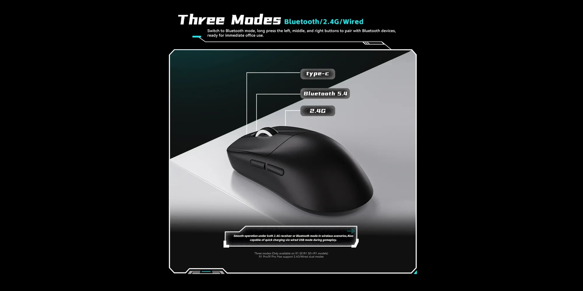 VXE професионална геймърска мишка Wireless Gaming Mouse Dragonfly R1 SE+ - Huano Blue Glow V2, White