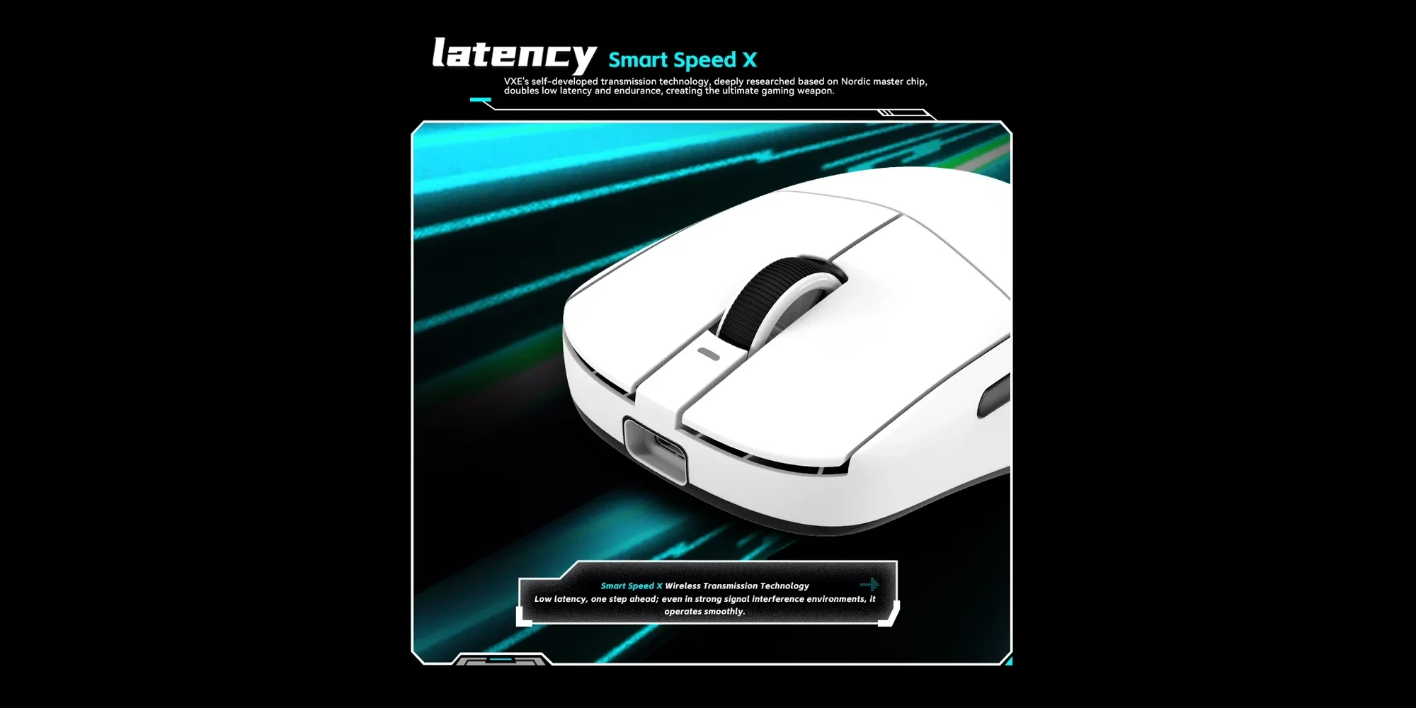 VXE професионална геймърска мишка Wireless Gaming Mouse Dragonfly R1 SE+ - Huano Blue Glow V2, White