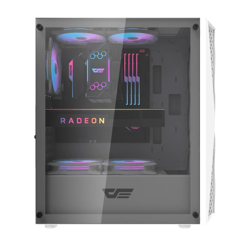 Darkflash кутия Case ATX - DK352 White - 4 fans included
