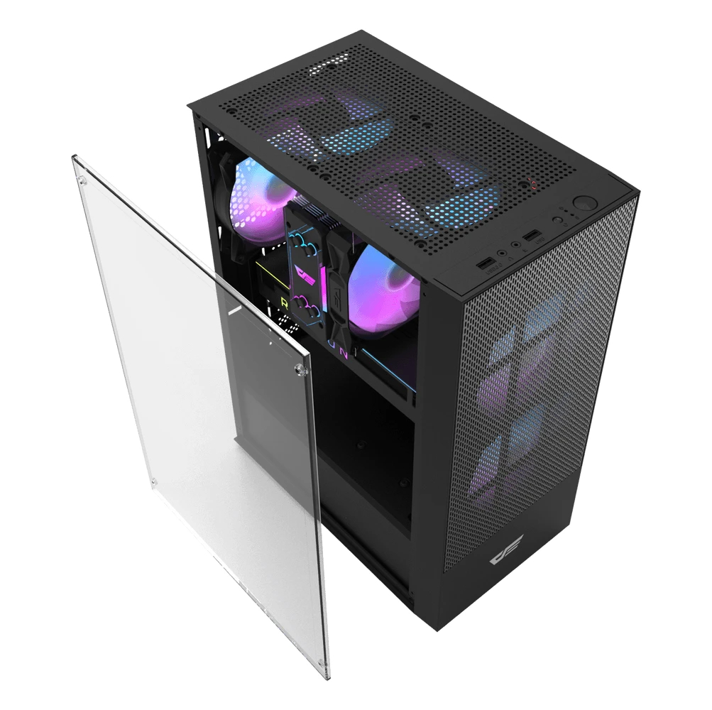 Darkflash кутия Case ATX - A290 Black - 3 x 120 mm RGB fans included