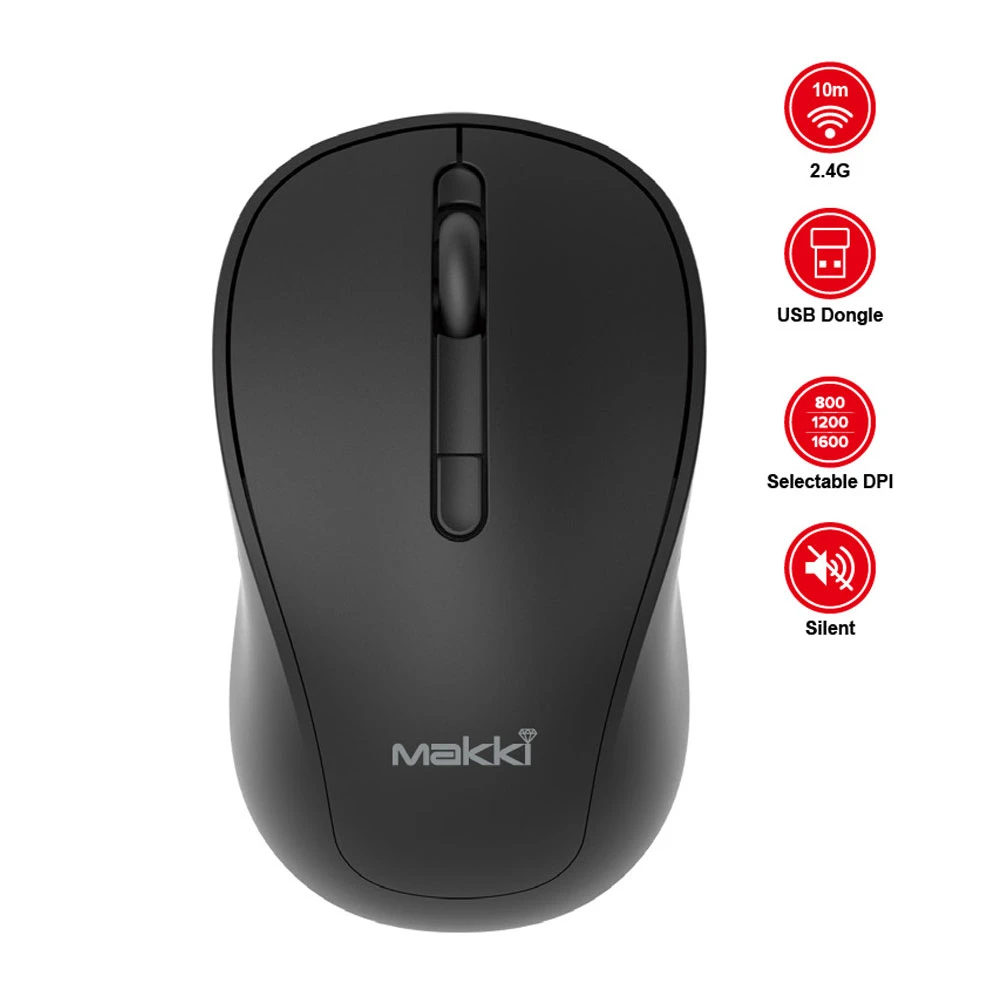 Makki безжична мишка Wireless Mouse MAKKI-MSX-2408 - Silent, 1600dpi, 2.4G