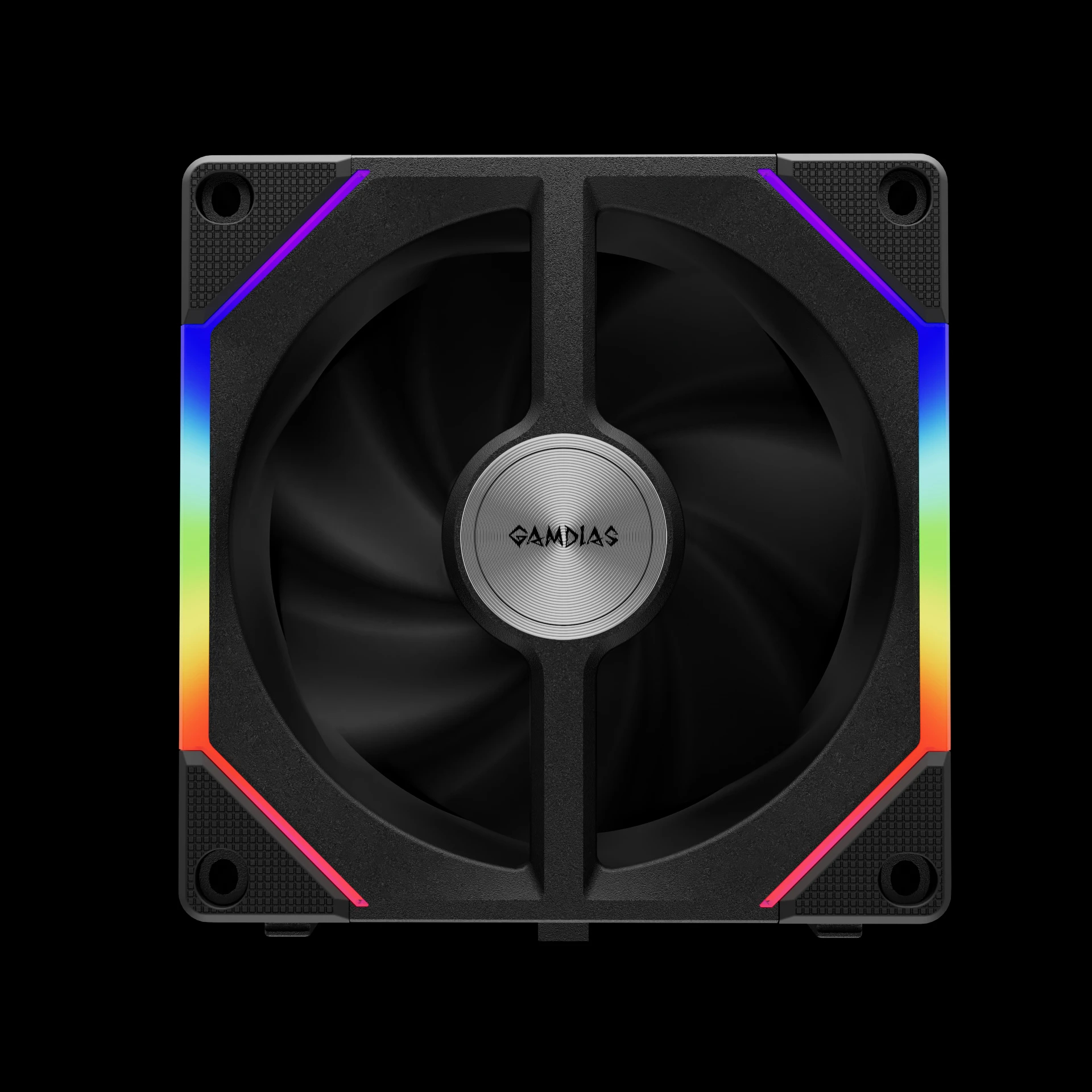 Gamdias Комплект вентилатори Fan Pack 3-in-1 3x120mm - AEOLUS P2-1203, Swappable Fan Blades (Reverse Fan Blades Included), Daisy-Chain, Infinity Mirror, A-RGB