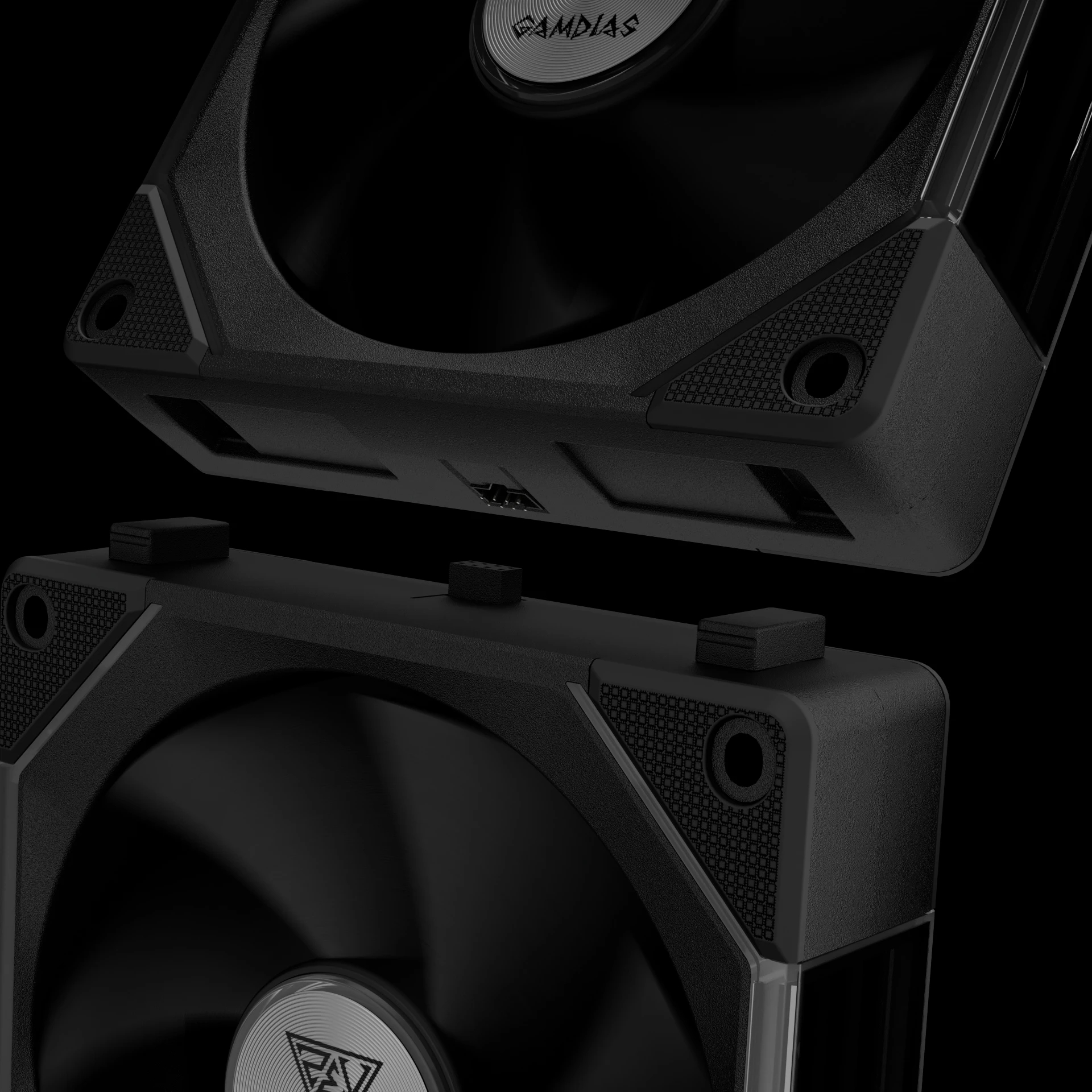 Gamdias Комплект вентилатори Fan Pack 3-in-1 3x120mm - AEOLUS P2-1203, Swappable Fan Blades (Reverse Fan Blades Included), Daisy-Chain, Infinity Mirror, A-RGB