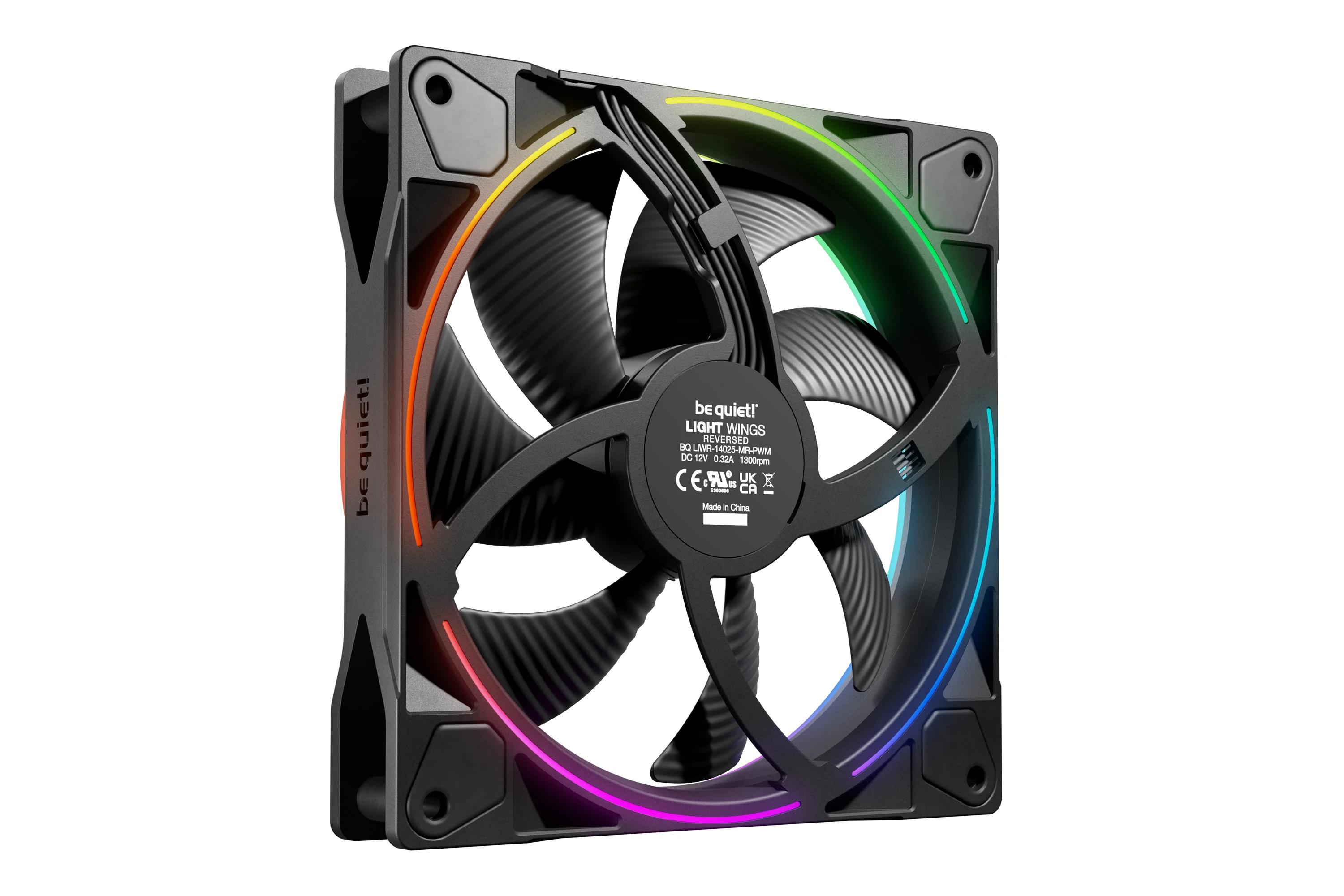 be quiet! вентилатор Fan 140mm - LIGHT WINGS 140mm PWM Reverse Black