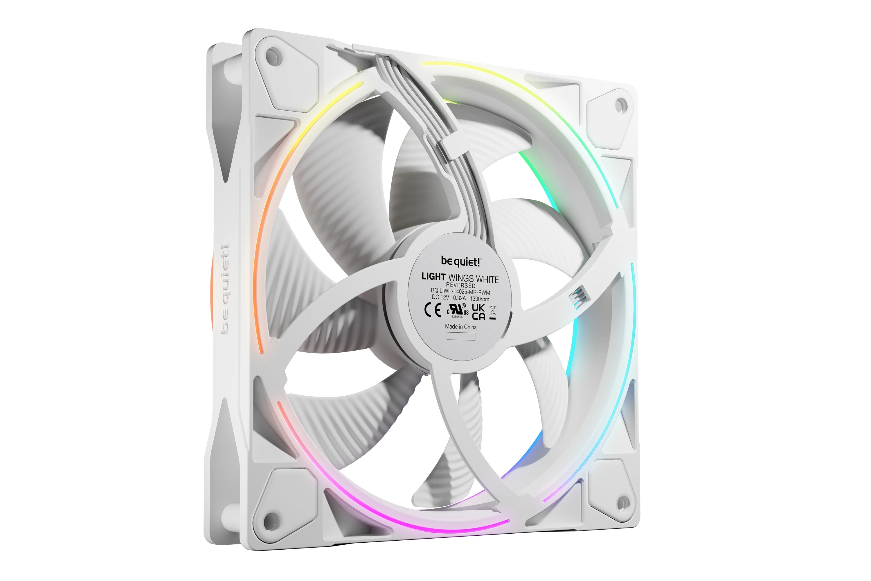 be quiet! вентилатор Fan 140mm - LIGHT WINGS 140mm PWM Reverse White