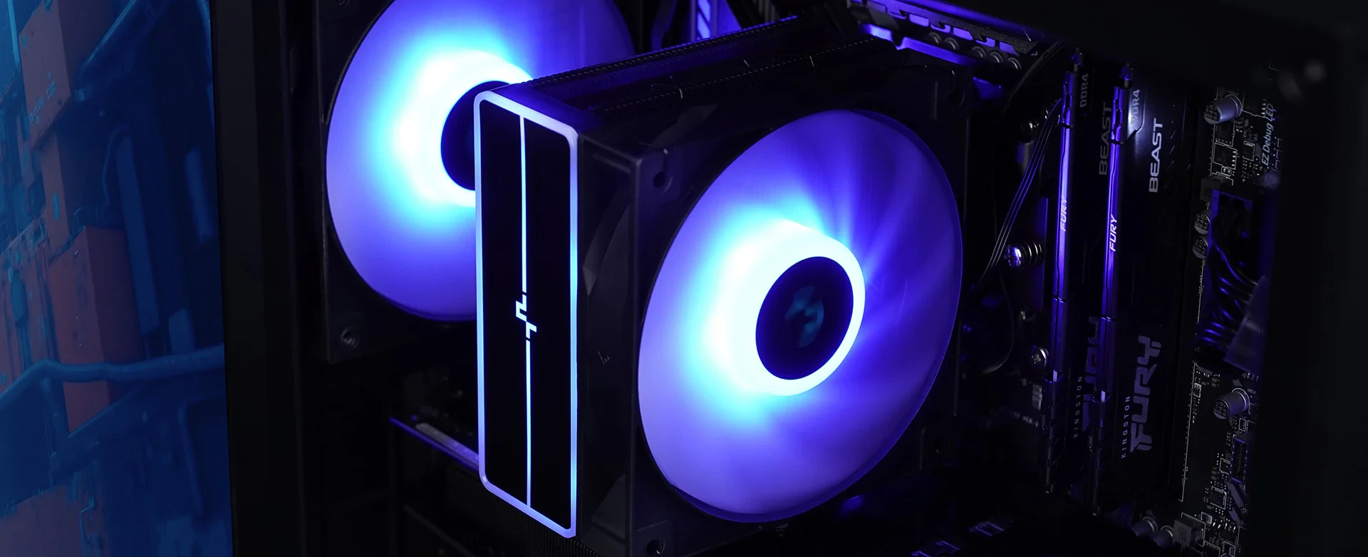 DeepCool охладител CPU Cooler AG400 Black - Addressable RGB V2 - LGA1851/AM5