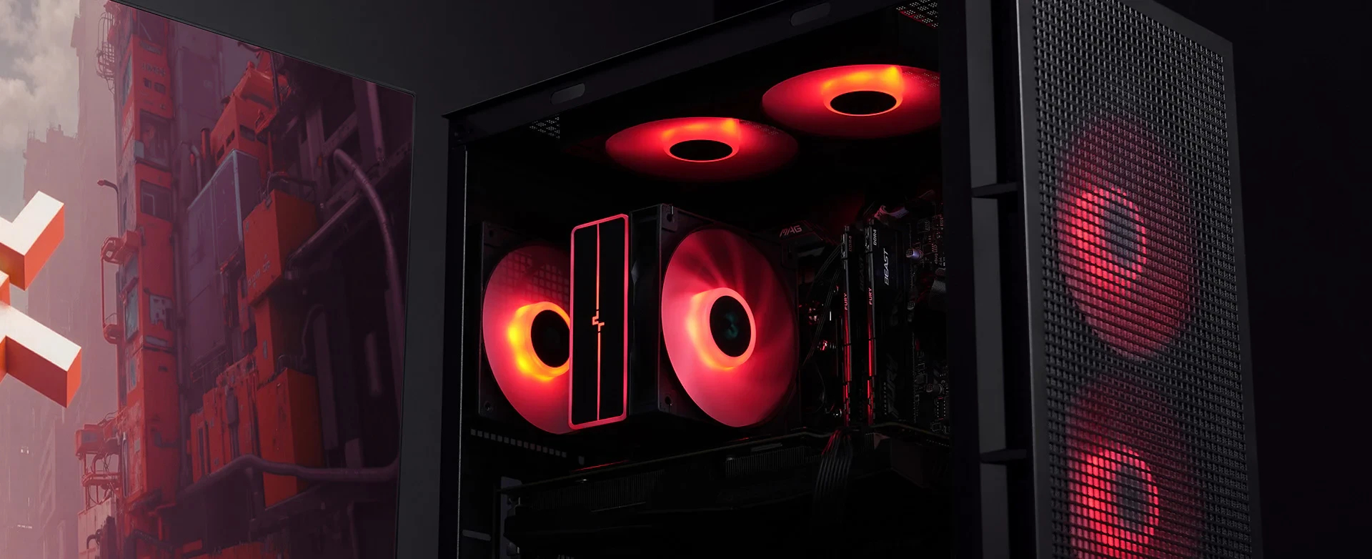 DeepCool охладител CPU Cooler AG400 Black - Addressable RGB V2 - LGA1851/AM5
