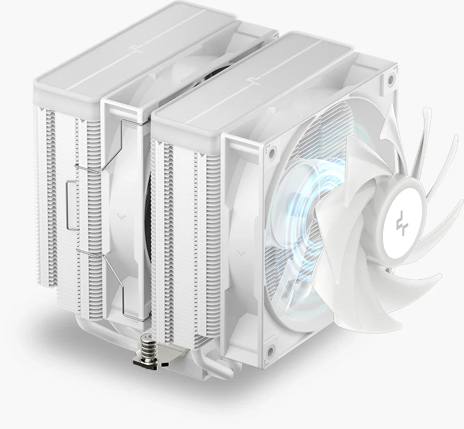 DeepCool охладител CPU Cooler AG620 WH - Addressable RGB V2, Dual-Tower - LGA1700/AM5