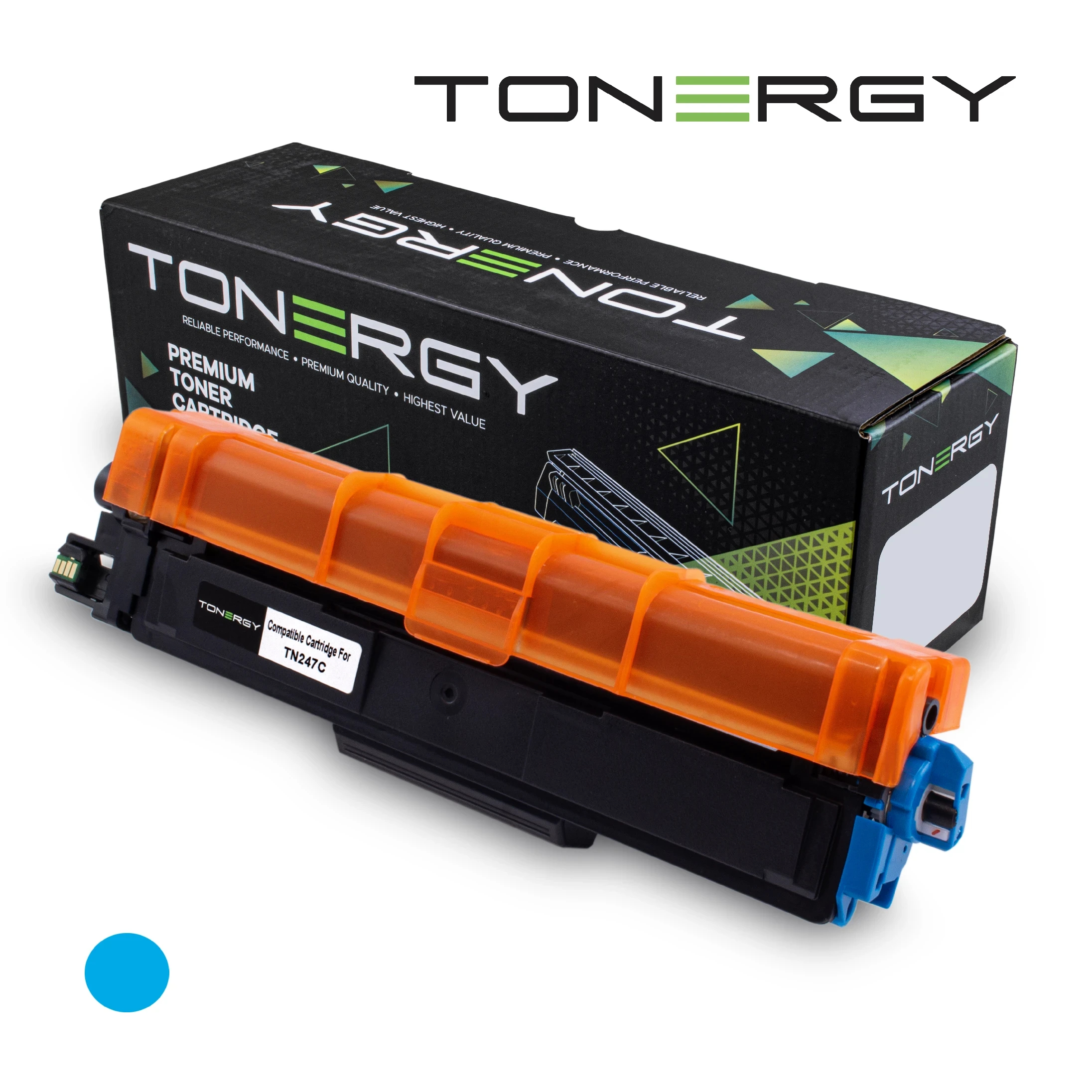Tonergy съвместима Тонер Касета Compatible Toner Cartridge BROTHER TN247C Cyan, High Capacity 2.3k