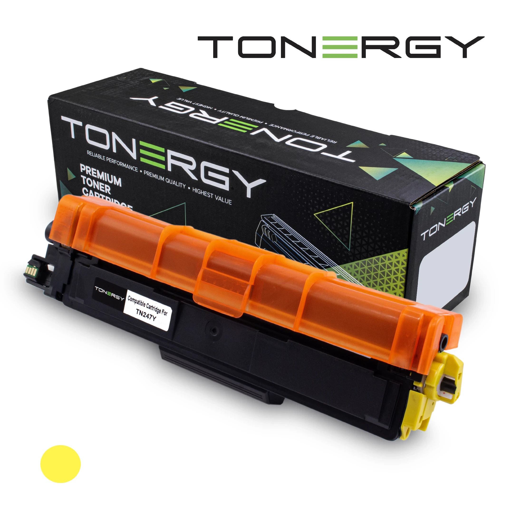 Tonergy съвместима Тонер Касета Compatible Toner Cartridge BROTHER TN247Y Yellow, High Capacity 2.3k