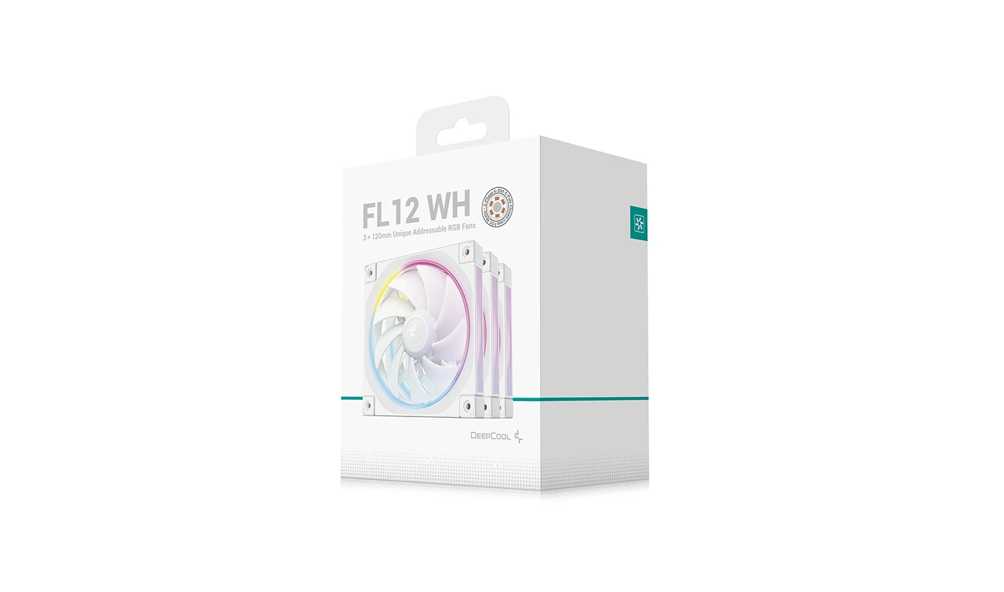 DeepCool Комплект вентилатори Fan Pack 3-in-1 3x120mm - FL12 White, Addressable RGB