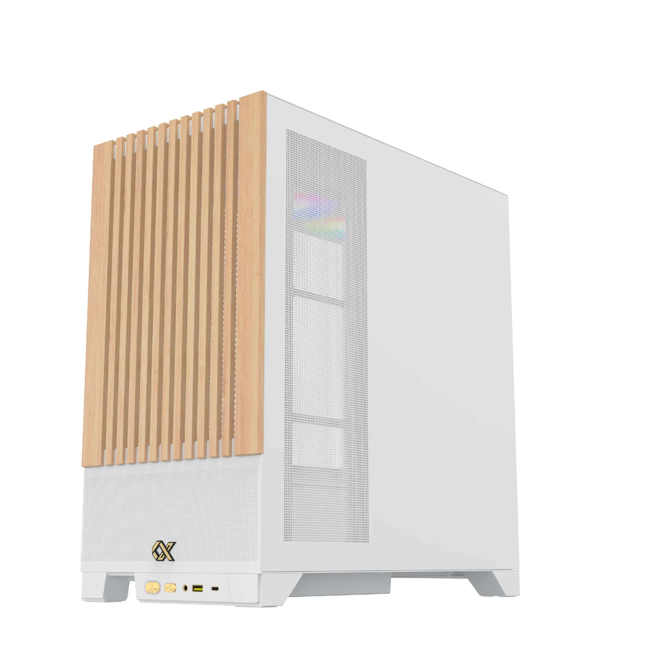Xigmatek кутия Case EATX - Endorphin WD Arctic, Addressable RGB, Wood
