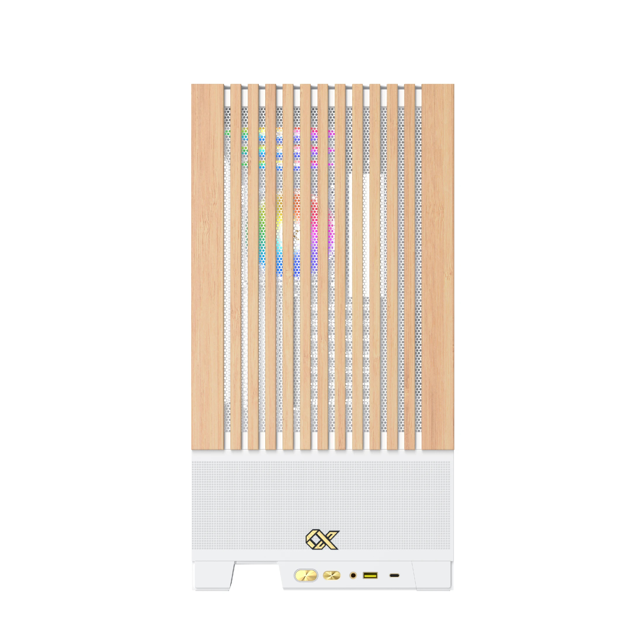 Xigmatek кутия Case EATX - Endorphin WD Arctic, Addressable RGB, Wood