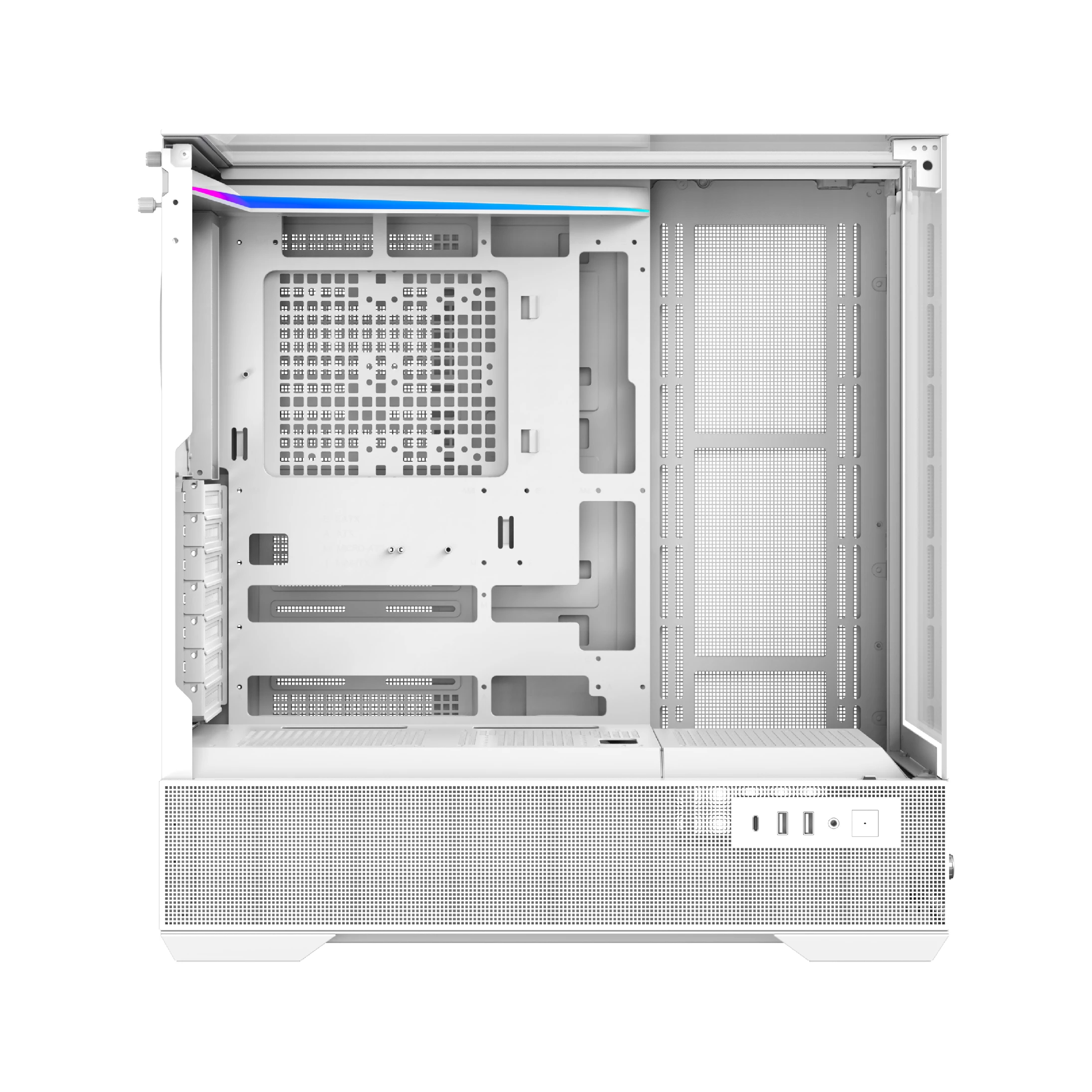 Xigmatek кутия Case EATX - Vision Arctic - 7 ARGB Fans, LCD Display Panel, Smart Fan Control