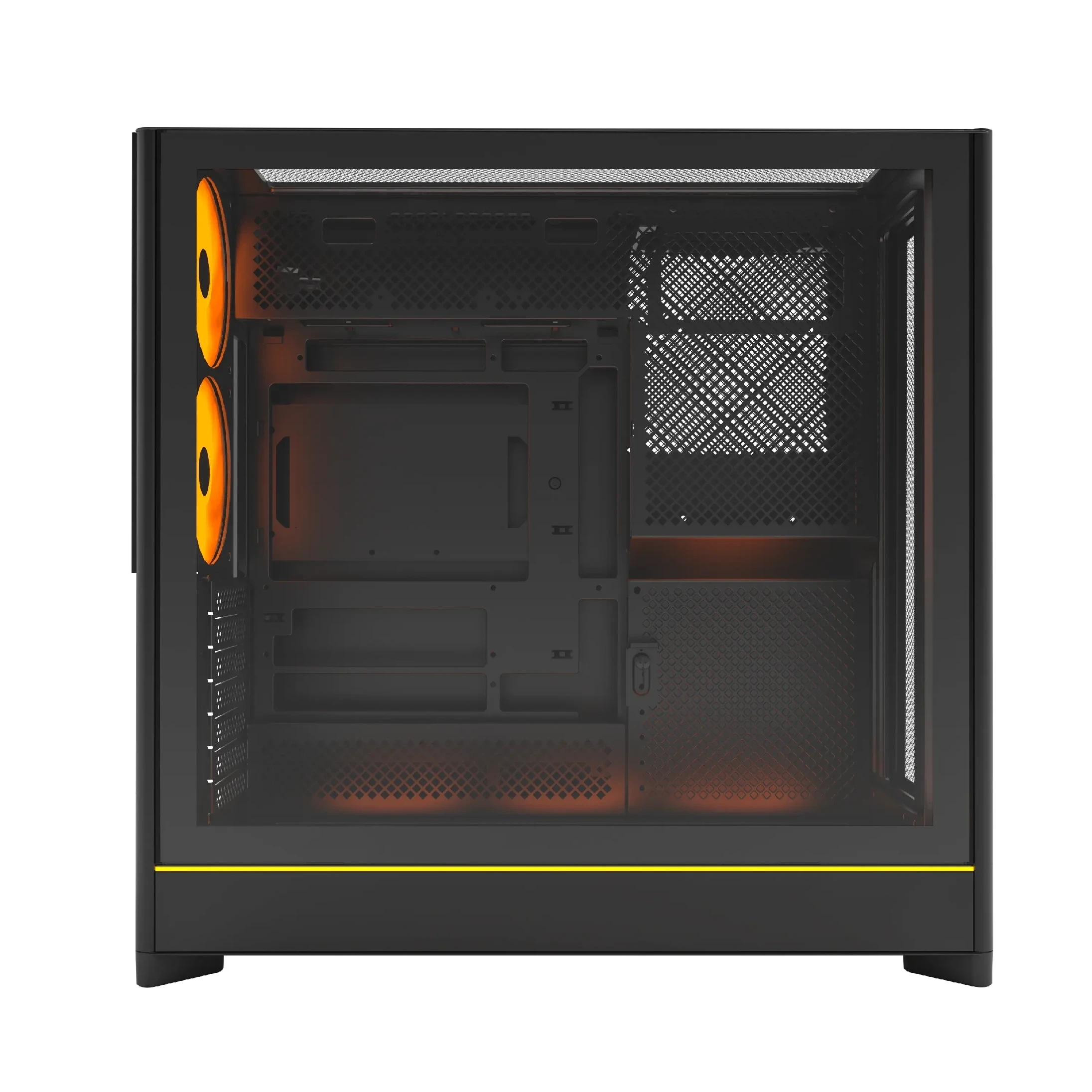 Montech кутия Case ATX - HS01 PRO (B) - 5 x 120 mm ARGB Fans, USB-C, Black