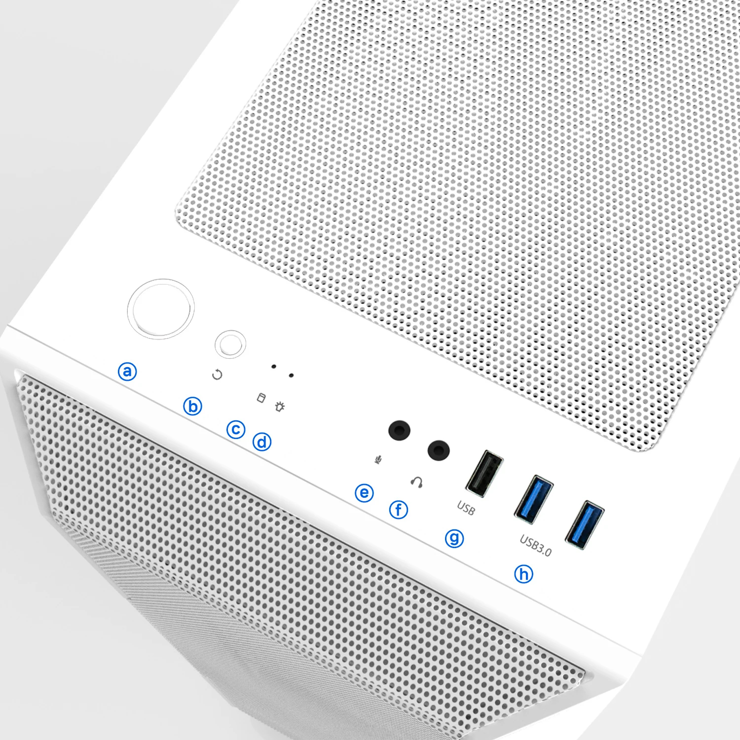 Zalman кутия Case ATX - i3 NEO ARGB White - Mesh, aRGB, Tempered Glass