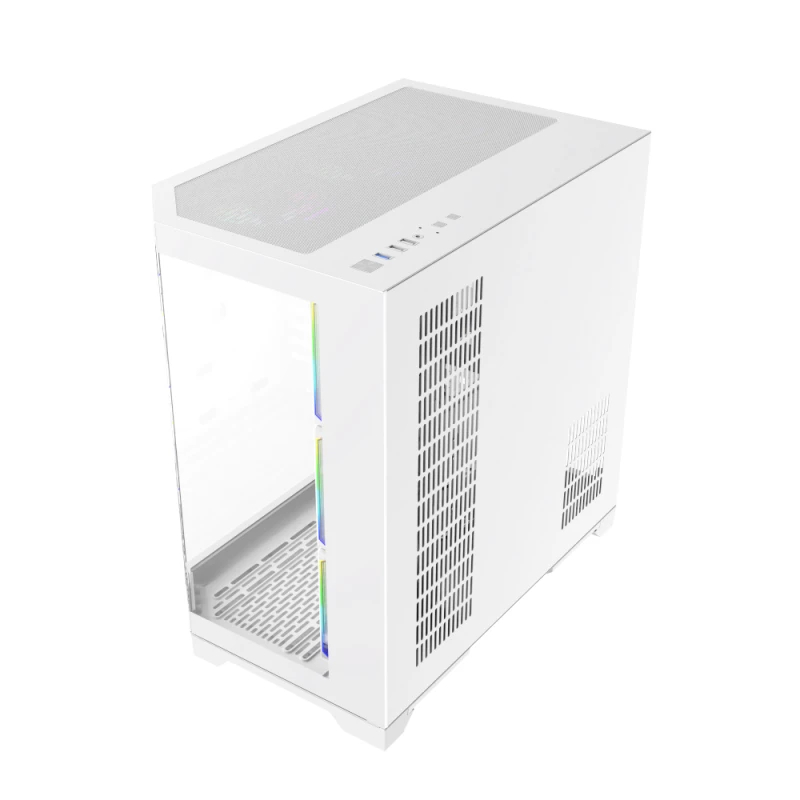 Gamemax кутия Case ATX - HYPE-A White - 4 x 120 mm Addressable RGB fans