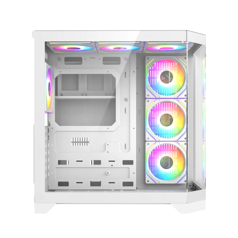 Gamemax кутия Case ATX - HYPE-A White - 4 x 120 mm Addressable RGB fans