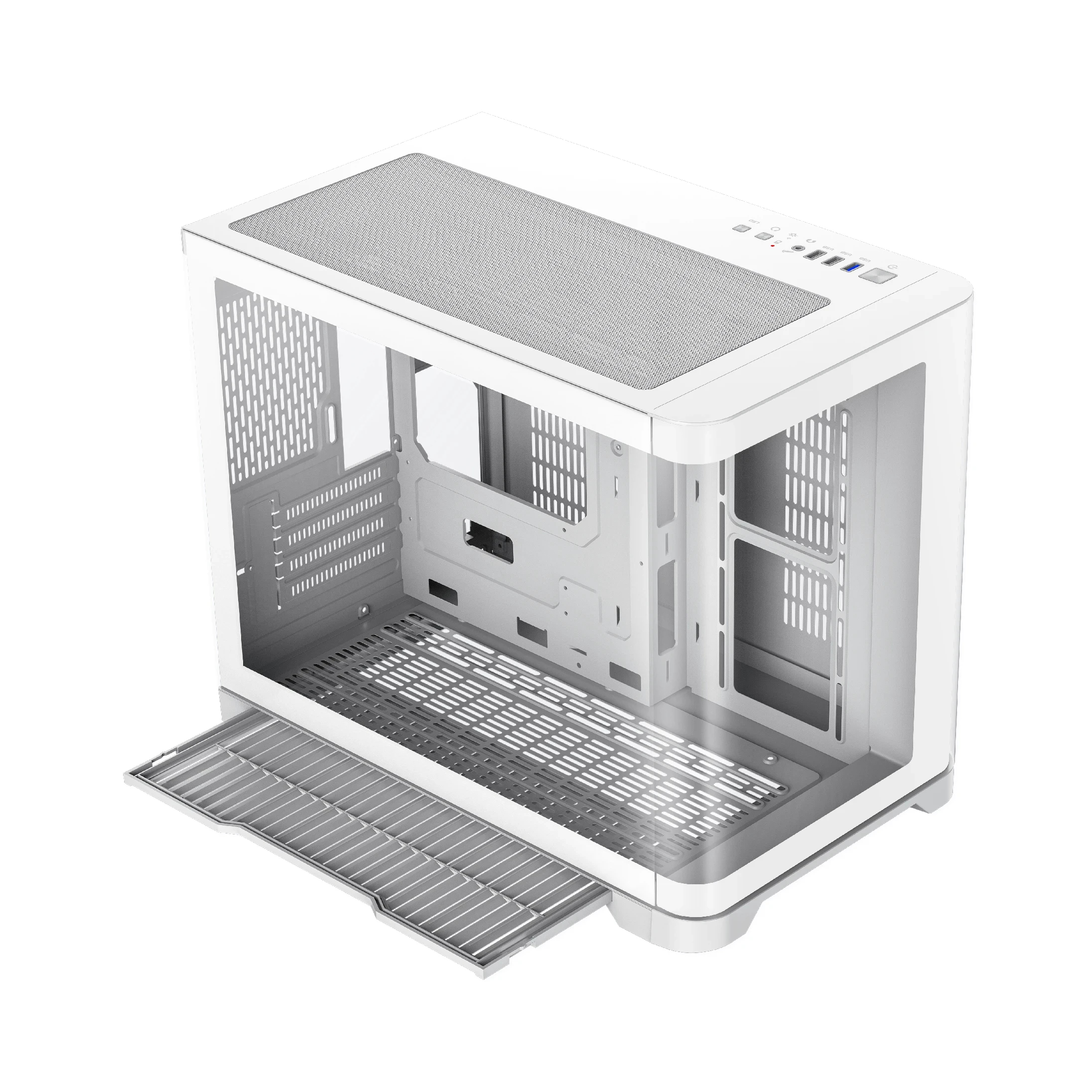 Gamemax кутия Case mATX - HYPE-M White - 3 x 120 mm Addressable RGB fans
