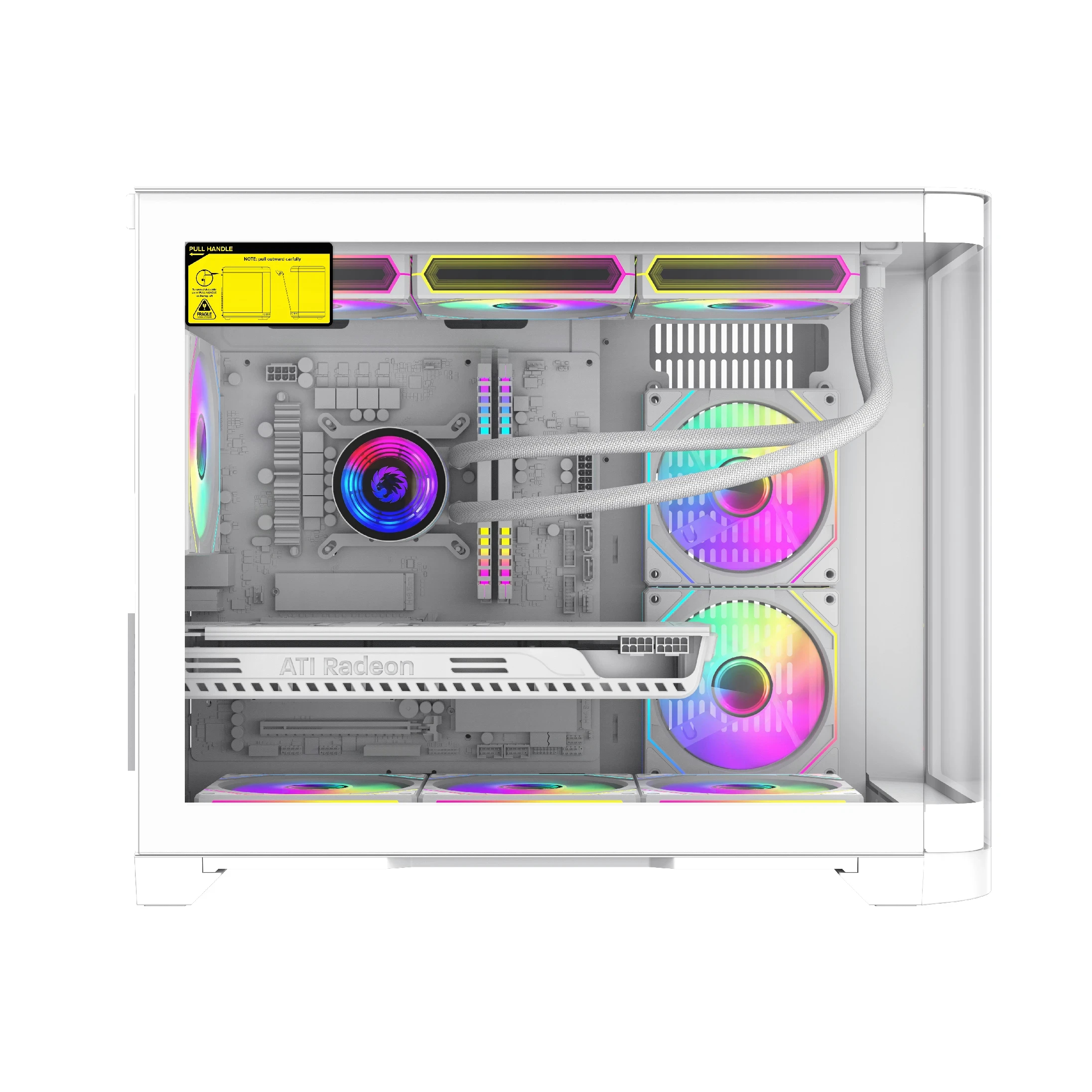 Gamemax кутия Case mATX - HYPE-M White - 3 x 120 mm Addressable RGB fans