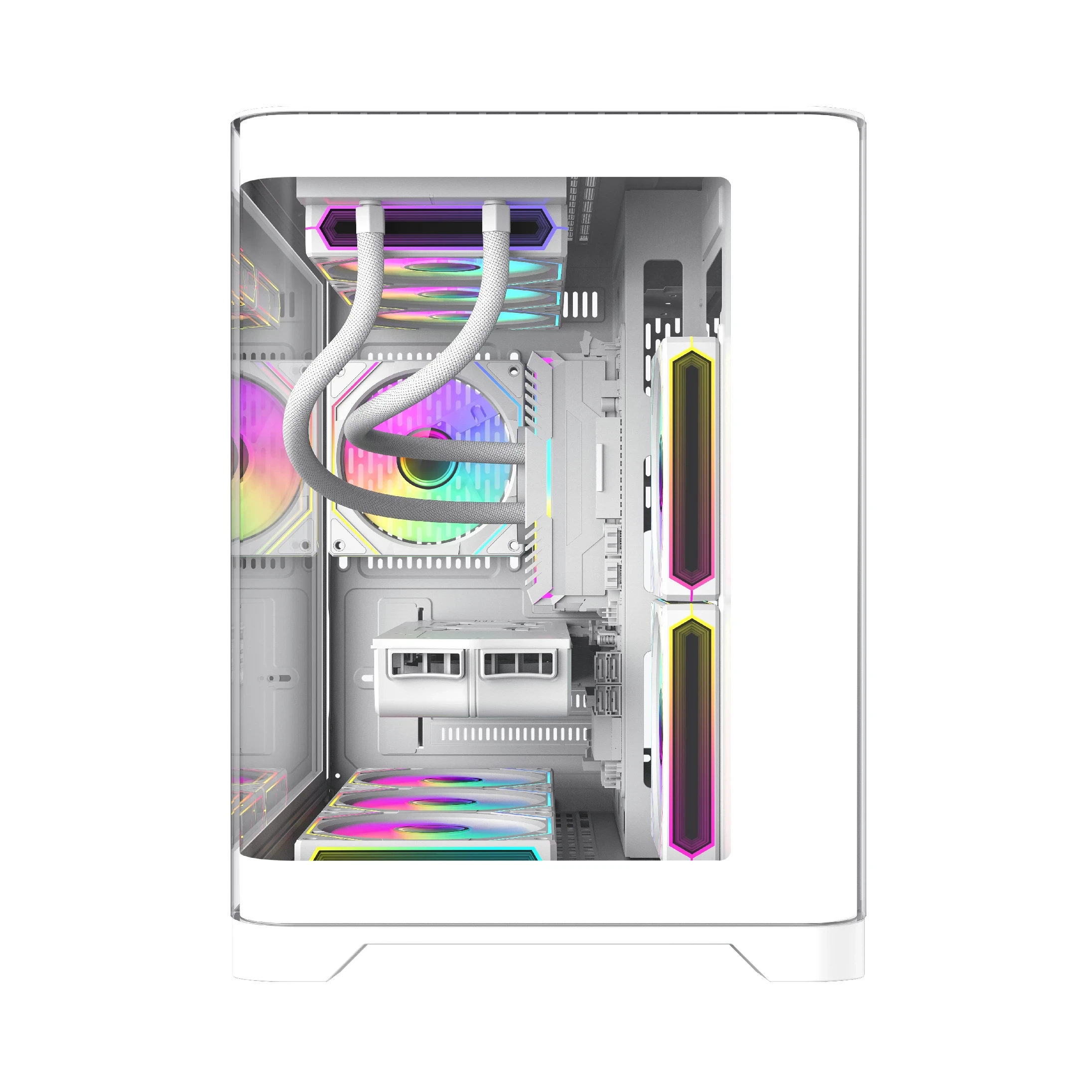 Gamemax кутия Case mATX - HYPE-M White - 3 x 120 mm Addressable RGB fans