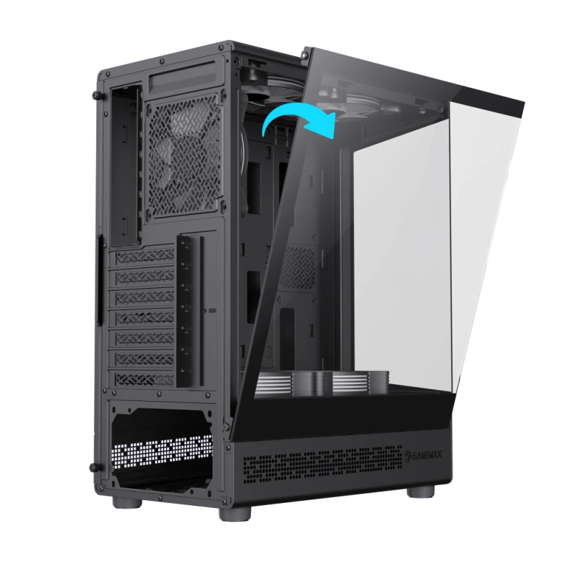 Gamemax кутия Case ATX - Vista COC AB - 5 x 120 mm A-RGB Fans, MB Plate COC Fan