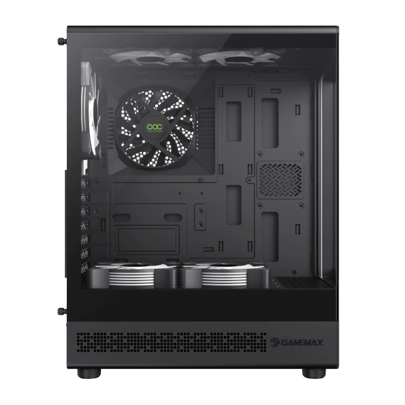 Gamemax кутия Case ATX - Vista COC AB - 5 x 120 mm A-RGB Fans, MB Plate COC Fan